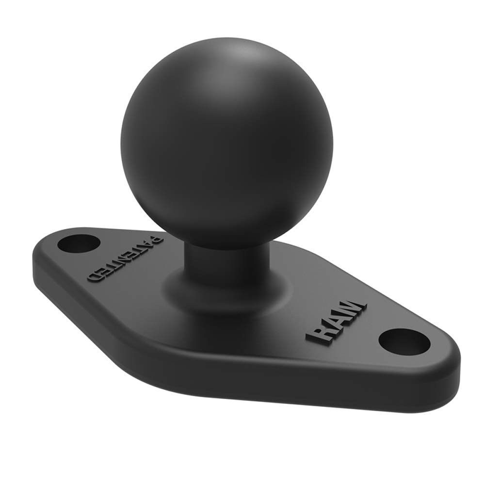 RAM MOUNTS Diamond Ball Base with 2-Hole AMPS Pattern, B Size 1" Ball, Black