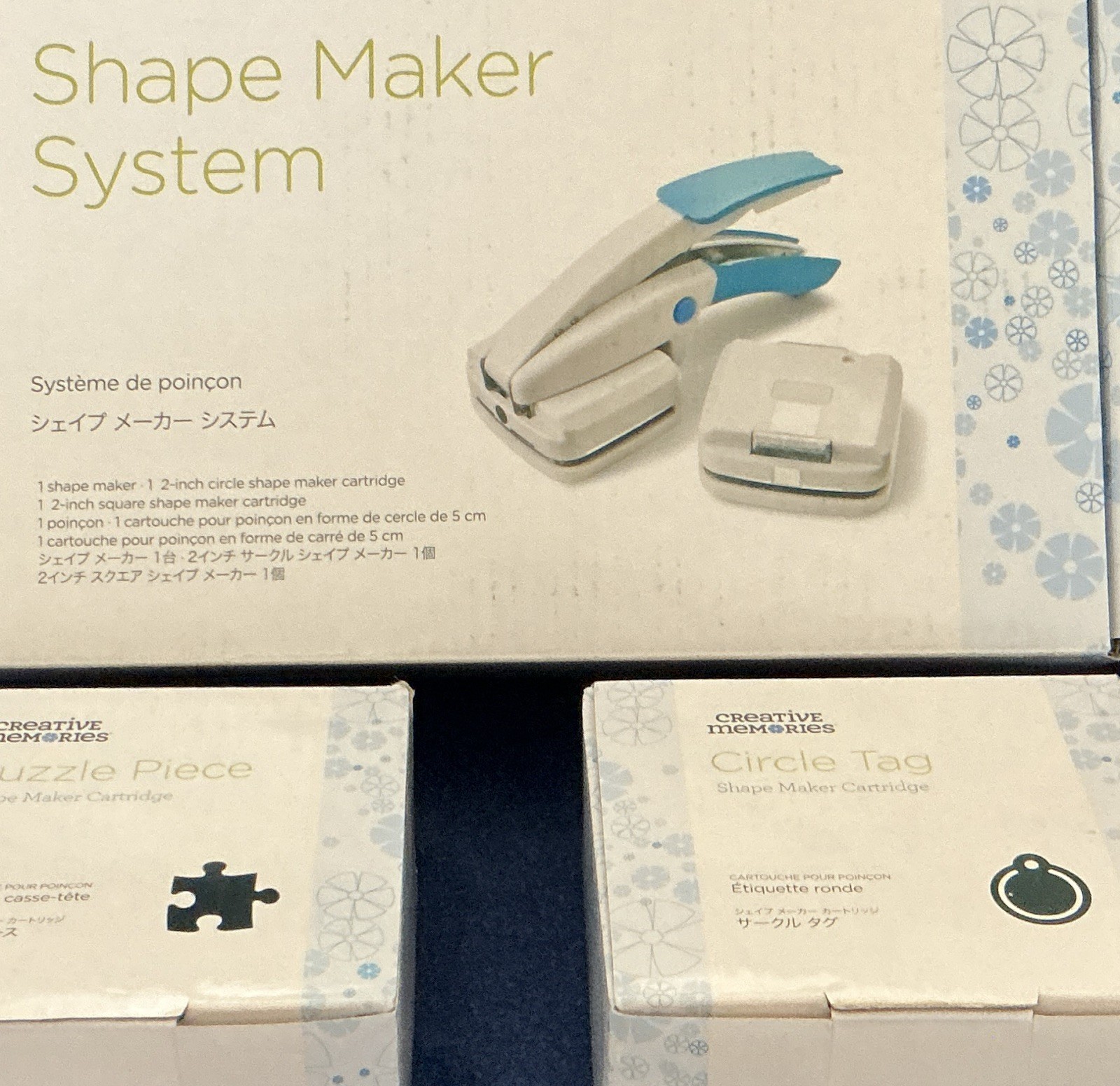 Creative Memories Shape Maker System 2" Punch Circle & Jigsaw Cartridges