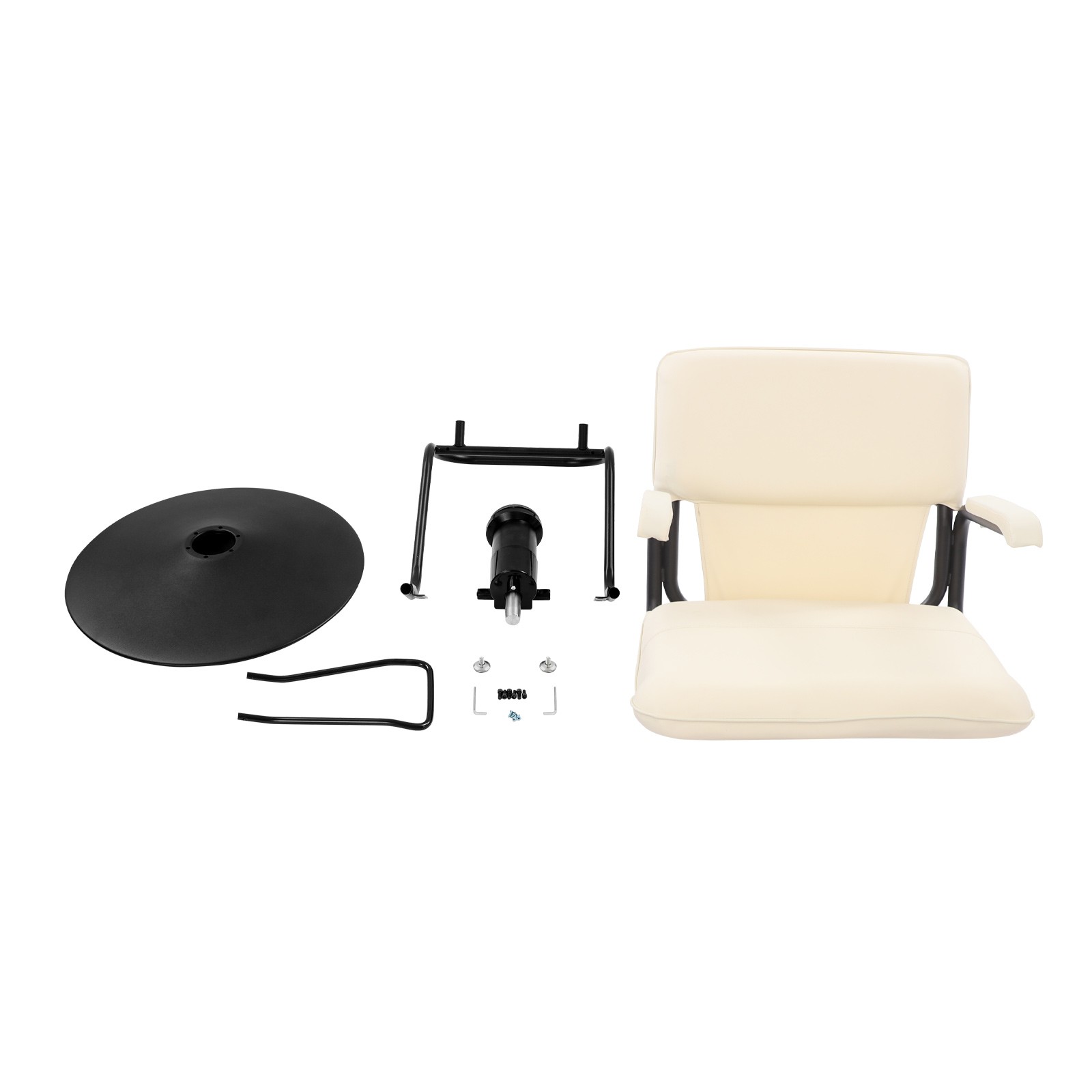 Salon Styling Chair, 360° Swivel Barber Chair, Adjustable Beauty Chair -white