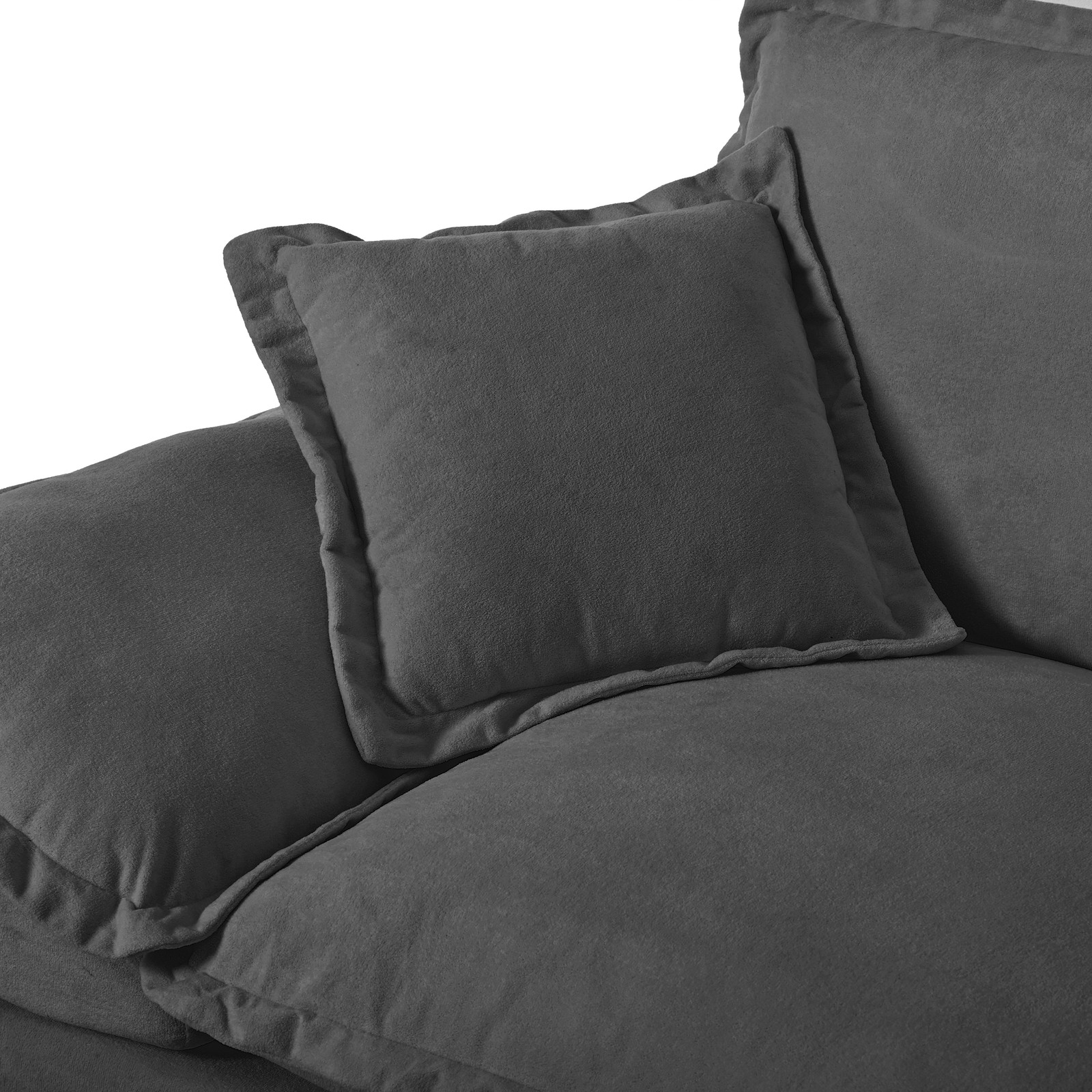 Modular Sectional Sofa, Cloud Couch with Sailboat Design, 1 Movable Ottomans & 2