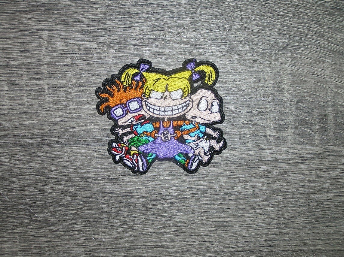 Rugrats Cartoon Chucky Tommy Angelica Embroidered Iron On Patch 3" x 2.75"