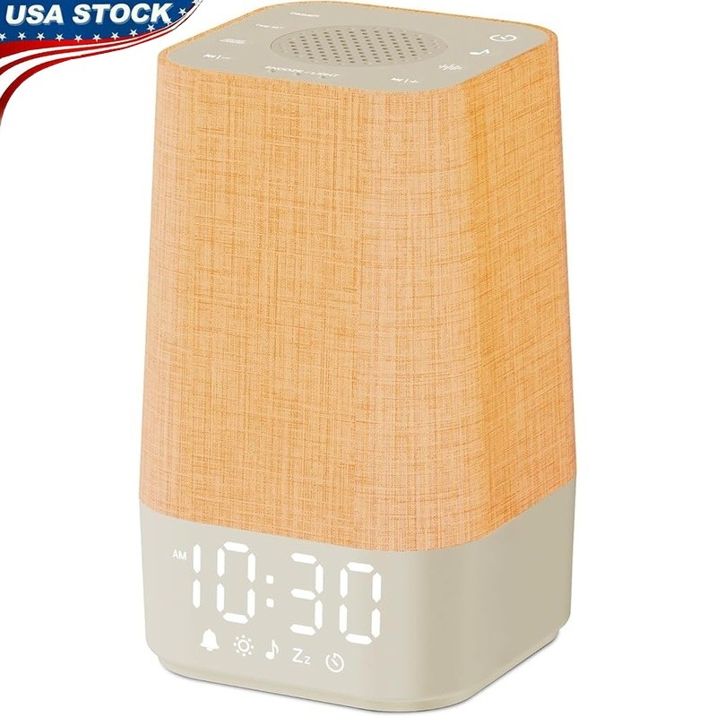 Sunrise Alarm Clock White Noise Machine 30 Sounds Sleep Timer LED Display New