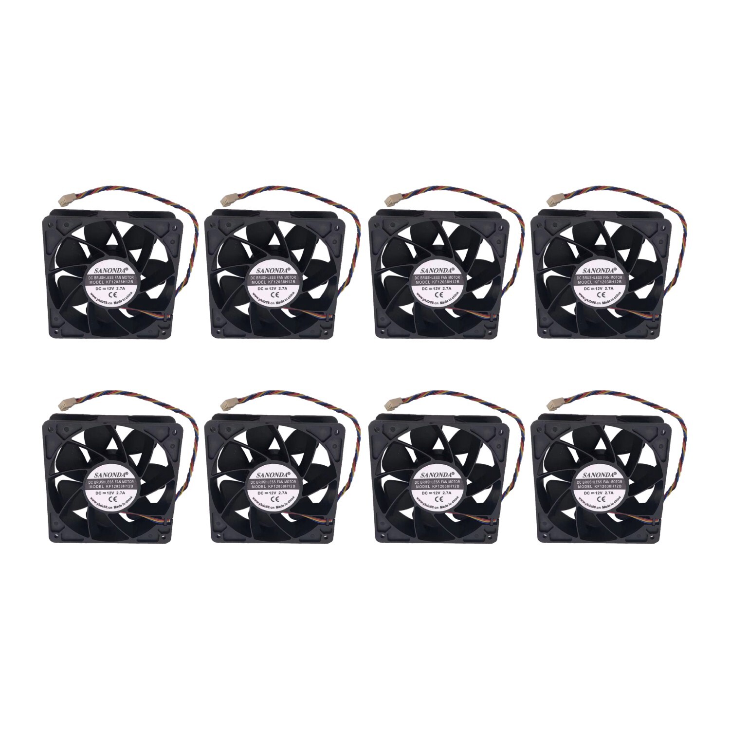 8 pcs Cooling Fan  4 pin fits Antminer S19 S9 V9 L3+ D3 D5 S11 S11 T17 Z15 Z11