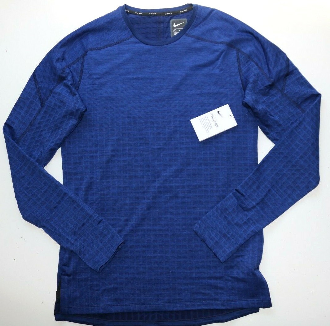 NIKE PRO TECH PACK DRI FIT TRAINING LONG SLEEVE TOP - BLUE BV4503-455 MEN S