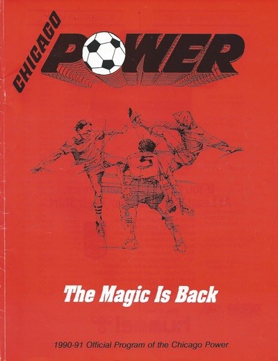 Chicago Power Program 1990-91 The Magic Is Program Cover On 12x8in Metal Sign