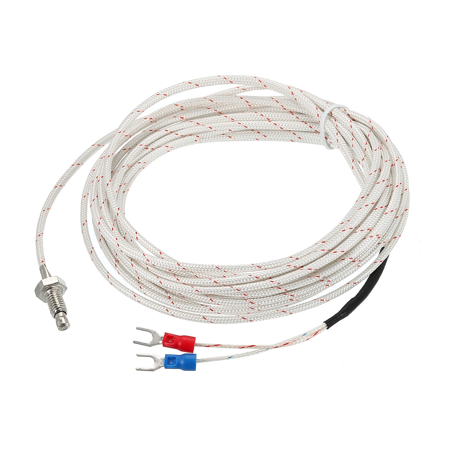 K Type Temperature Sensor M6 Thermocouple 16ft 0 to 800°C(32 to 1472°F)
