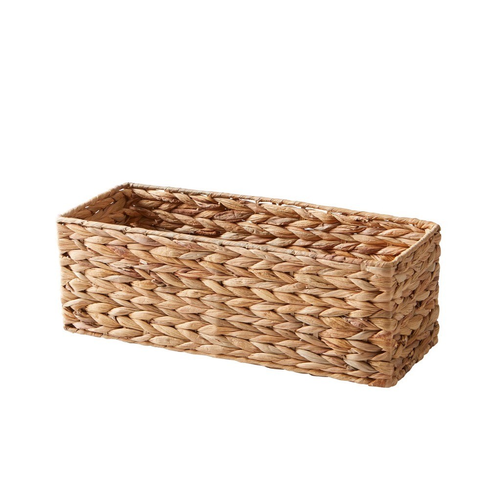 Brown Hyacinth Organizer Basket Decorative Storage Woven Handwoven