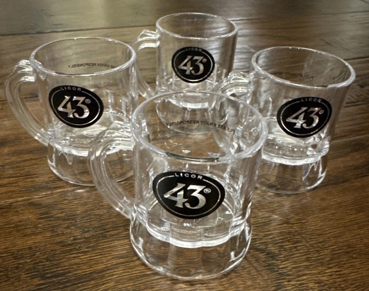 Set Of 4 Licor 43 ‘Mini Beer’ Mugs - NEW!
