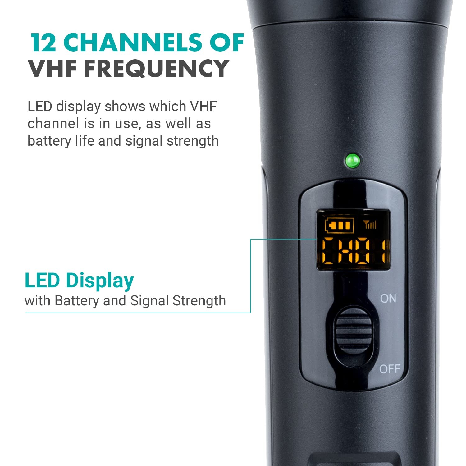 WMX-7-TH+RX Handheld Wireless Microphone System - Omnidirectional Microphone ...