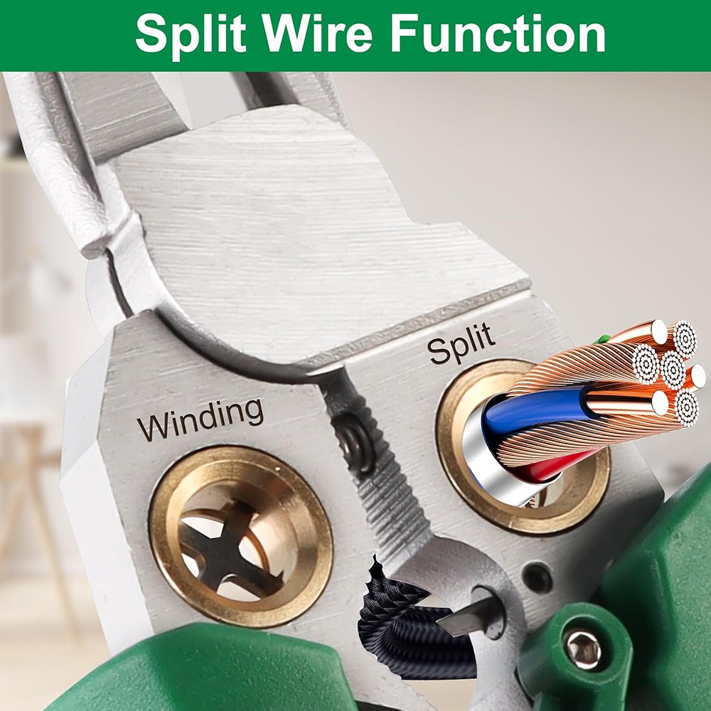 8 In 1 Wire Stripper Twisting for Cutting and Pulling Wires, Cable Scissors