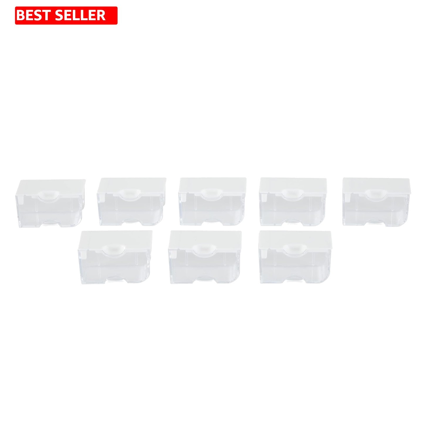8 Clear Portable Bead Organizers with Snap Closure for Crafts & Jewelry Making