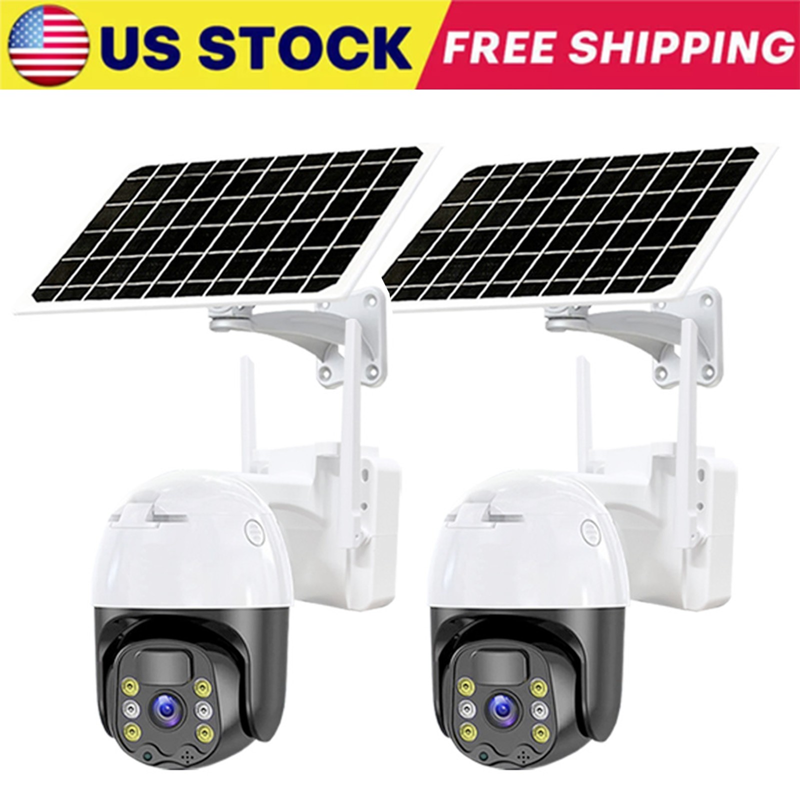 1/2PK Solar Camera Wireless WiFi Security Camera Outdoor Solar Battery Camera US