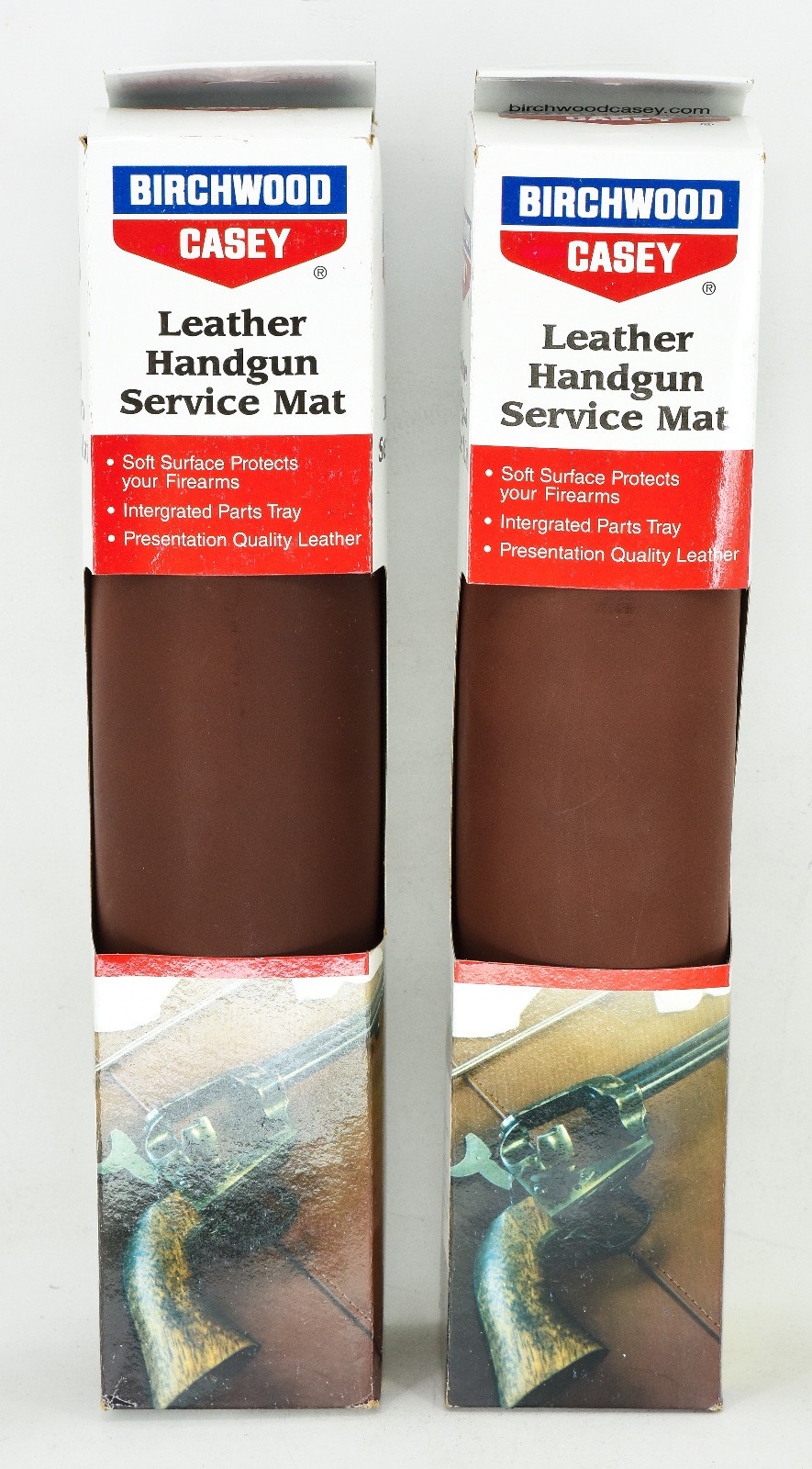 LOT 2x Birchwood Casey Handgun Leather Service Cleaning Mats 13”x23.5” 30225