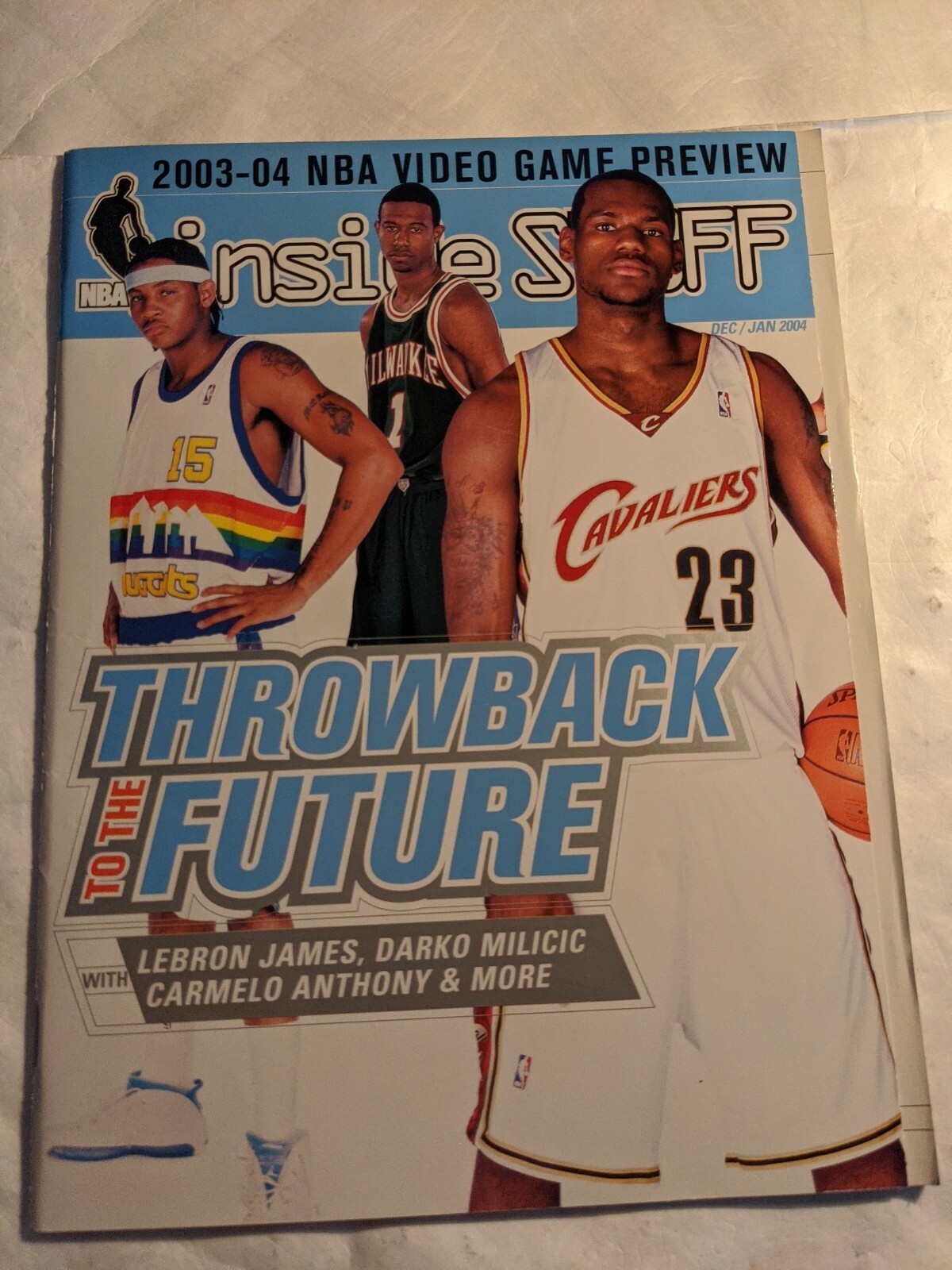 NBA Inside Stuff Throwback To The Future LEBRON JAMES Cover Rookie Rare