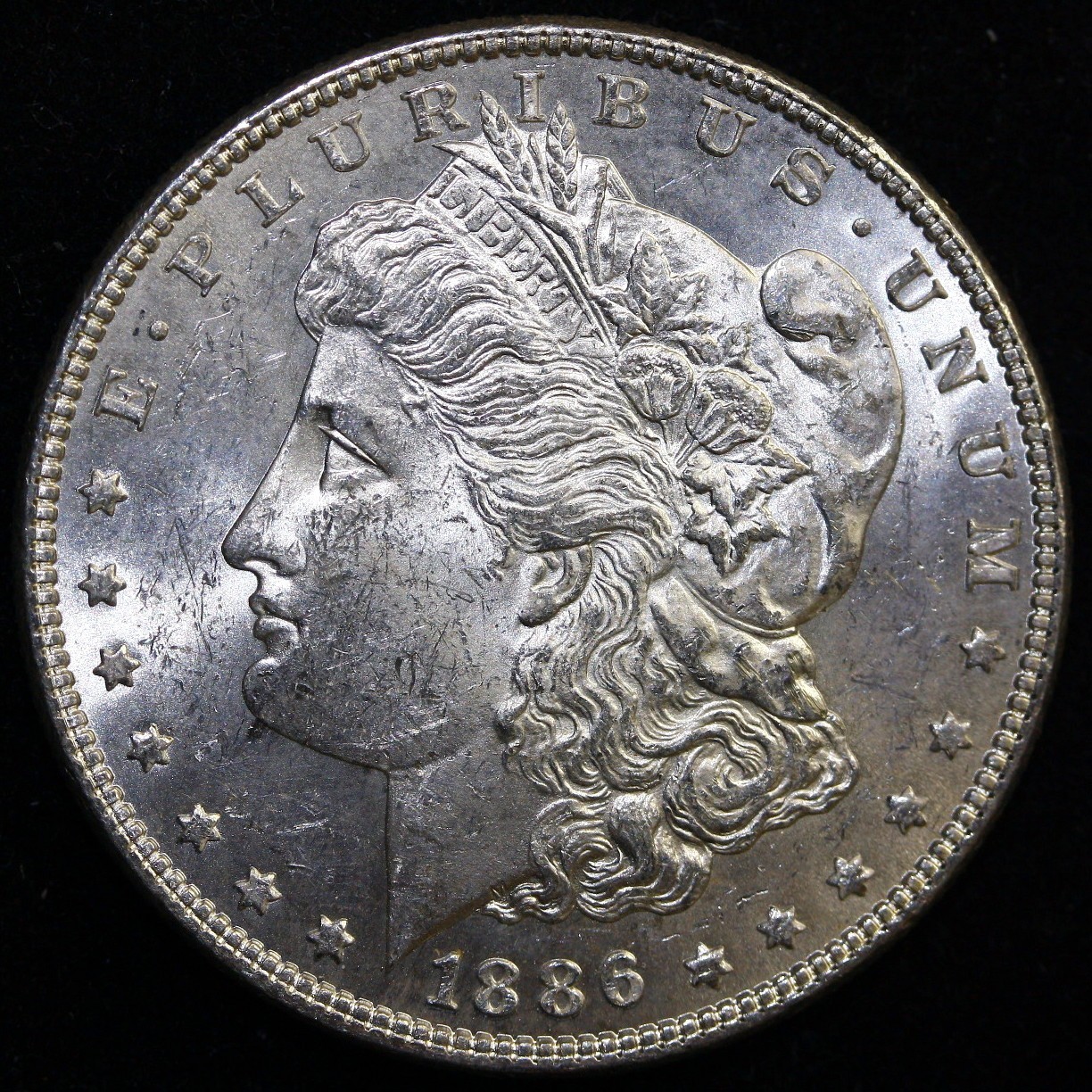 1886 Morgan Silver Dollar $1 BU Uncirculated #V41