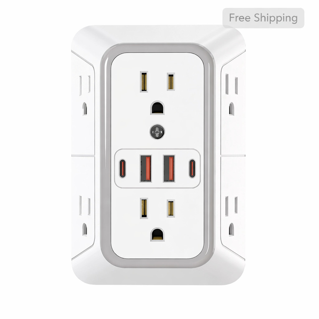 POWRUI 6 Charger USB Wall Charger Surge Protector