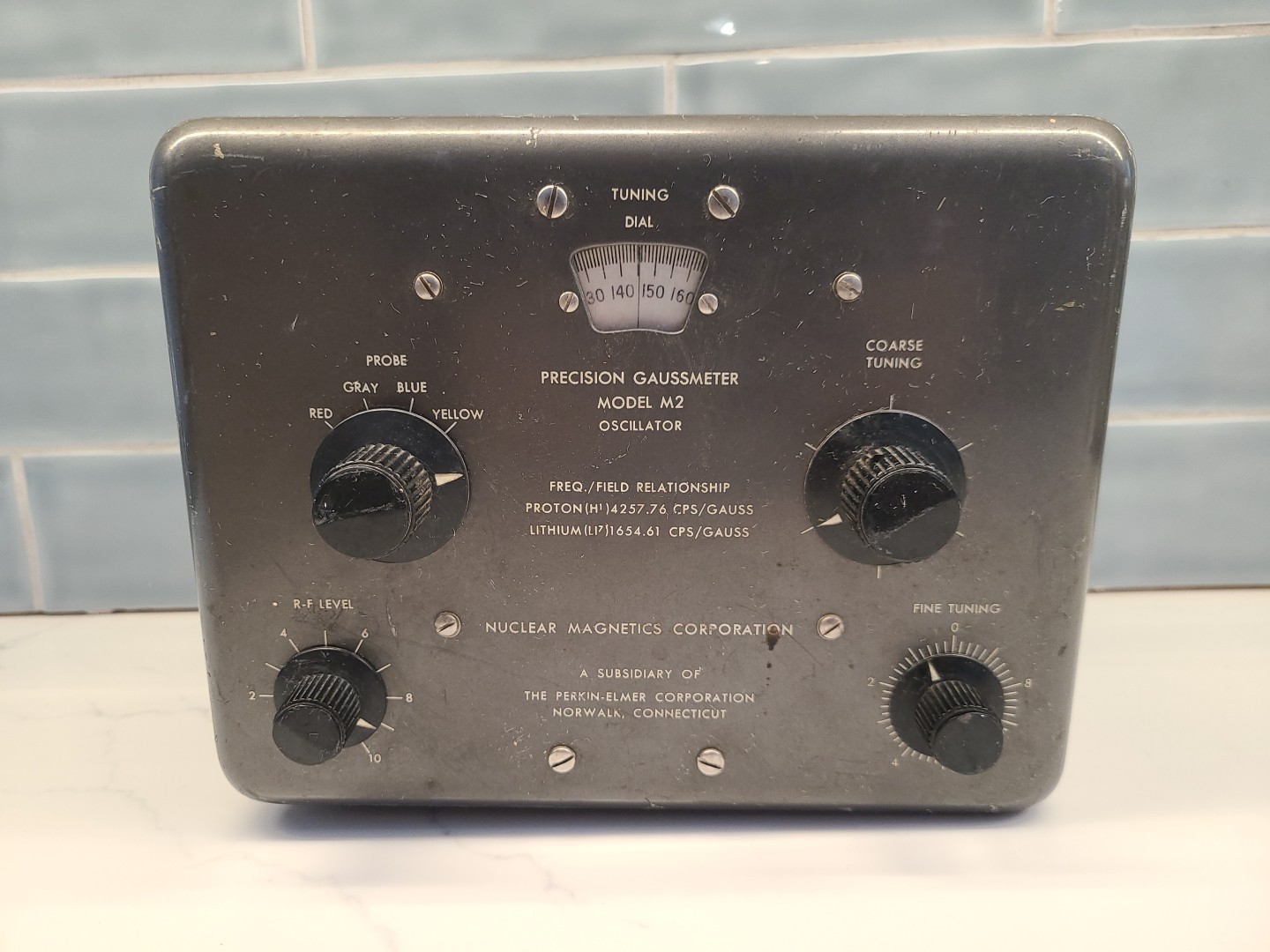 Model M2 Precision Gaussmeter, Nuclear Magnetics / Perkin Elmer, No Cords