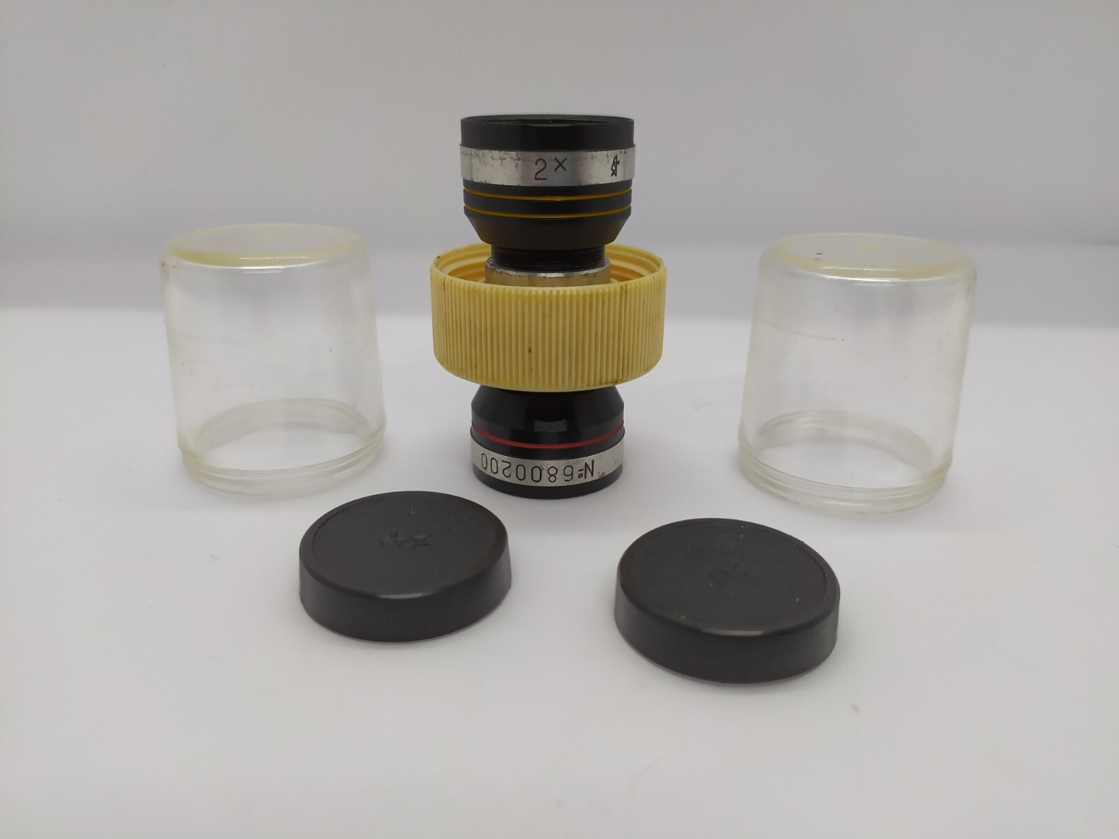 Vintage Soviet Ekran 8mm Movie Camera Lens Attachment Set 0.5x 2x USSR with Case