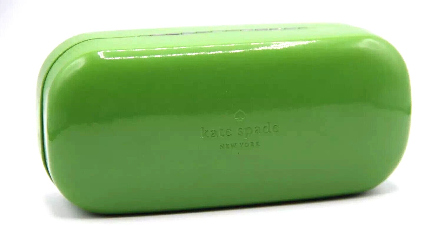NEW KATE SPADE HARD LARGE GREEN CLAMSHELL CASE EYEGLASSES EYEGLASSES ONLY