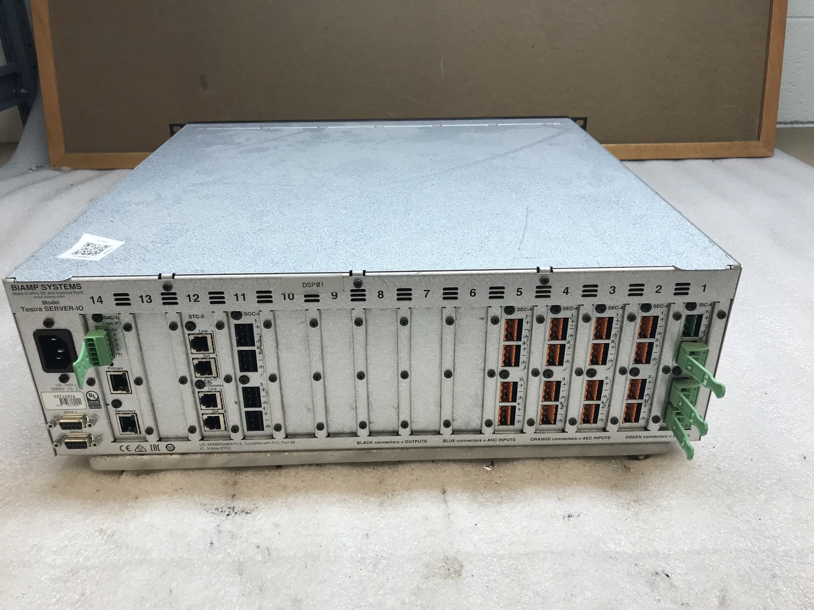Biamp Tesira Server-iO Digital Signal Processor w/ 8 modules