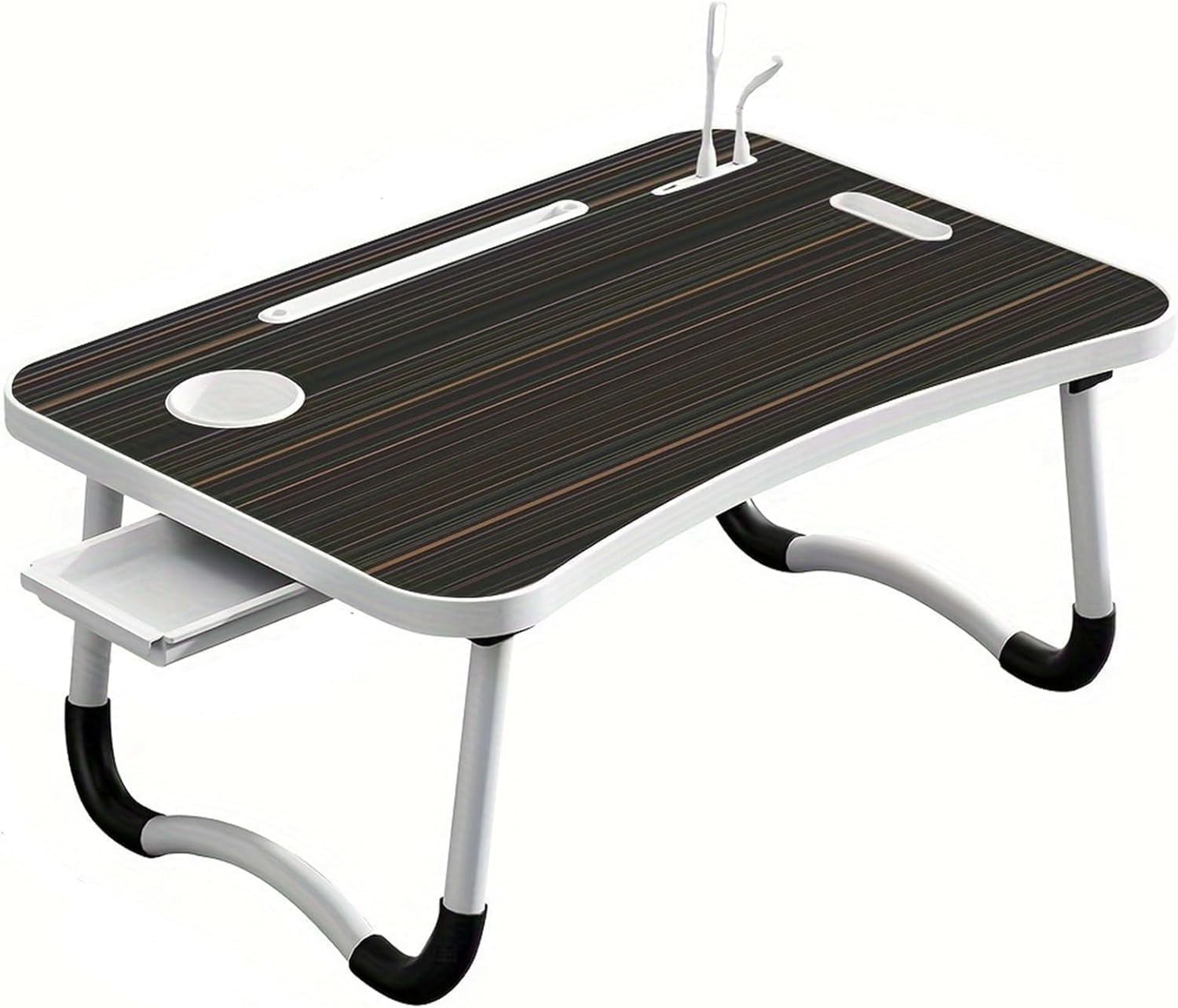Laptop Bed Desk Foldable Portable Laptop Table Breakfast Tray Stand Stable