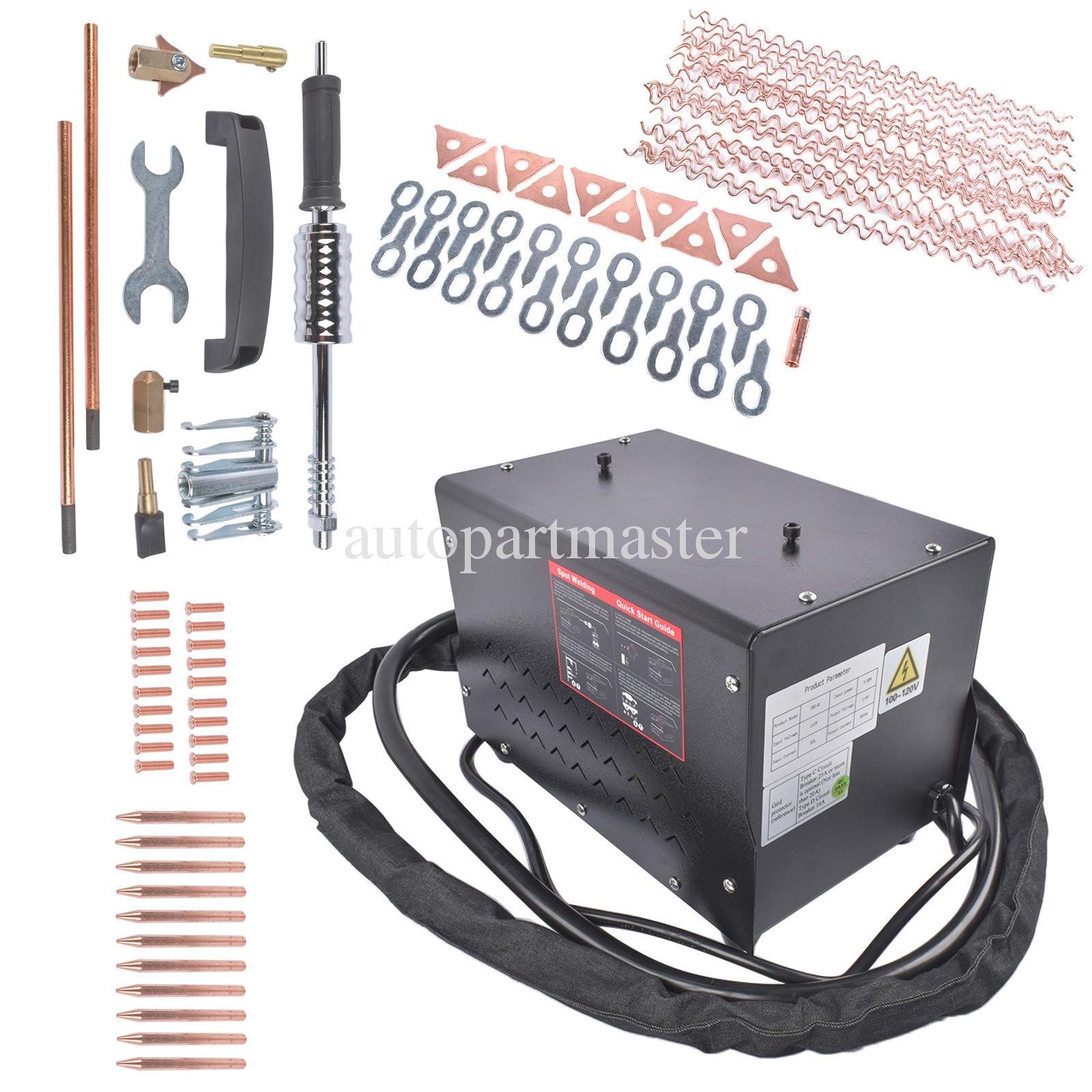 Dent Puller Stud Welder Dent Repair Kit Car Body Dent Remover Tool 3800A 3500W