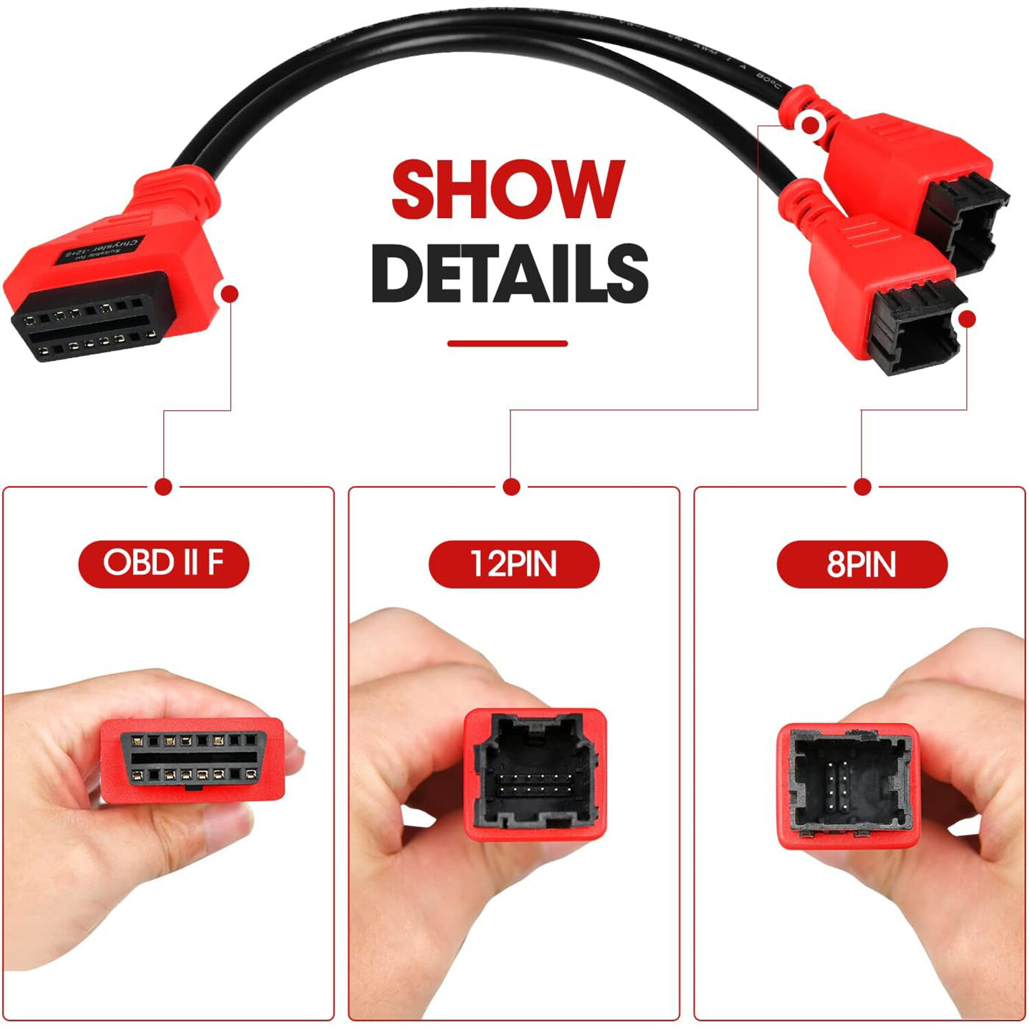 12+8 OBD Cable Adaptor Diagnostic Cable Connector for Chrysler for Dodge