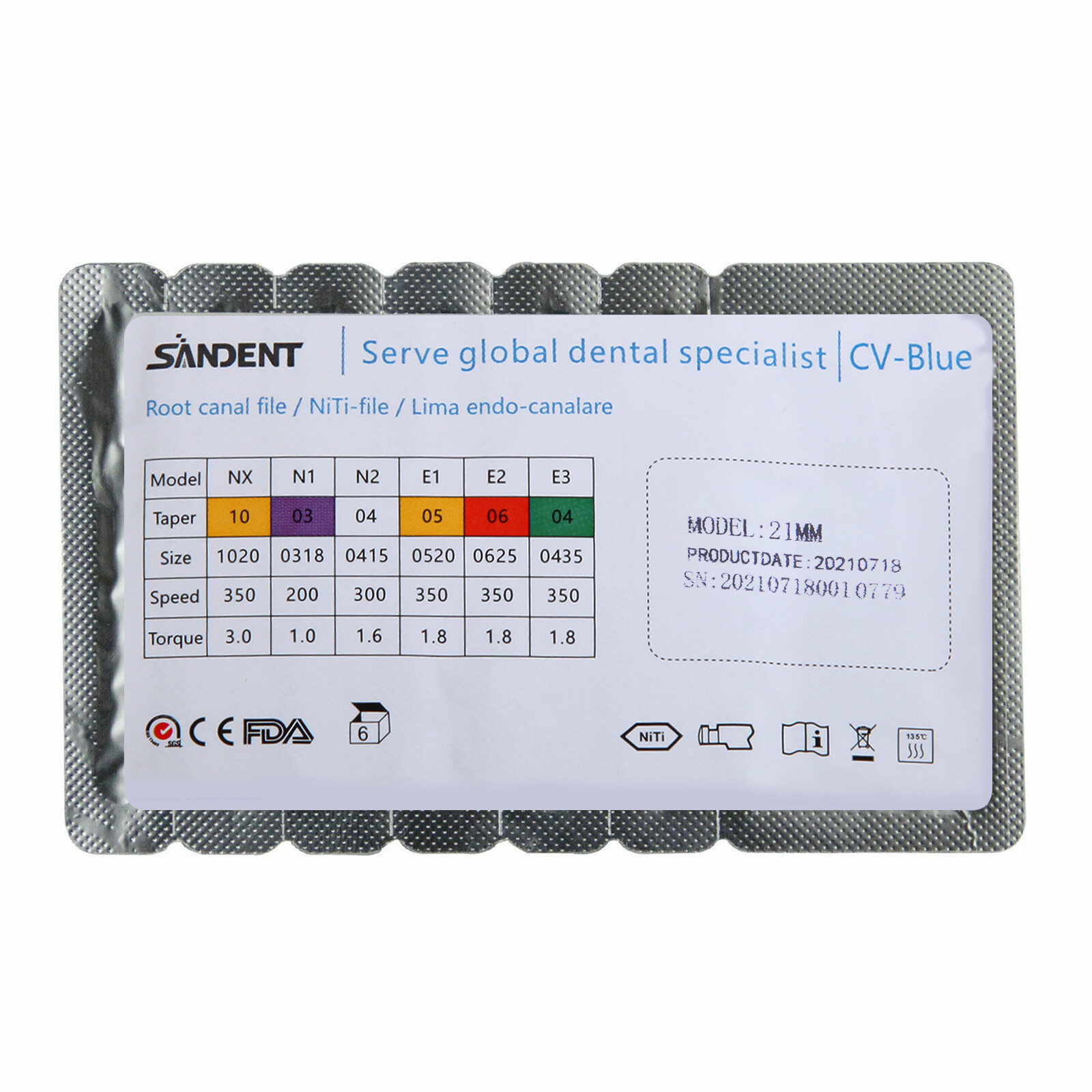 Dental Reciprocating Endo Root Canal Niti Rotary Primary File Engine Use 25mm OR