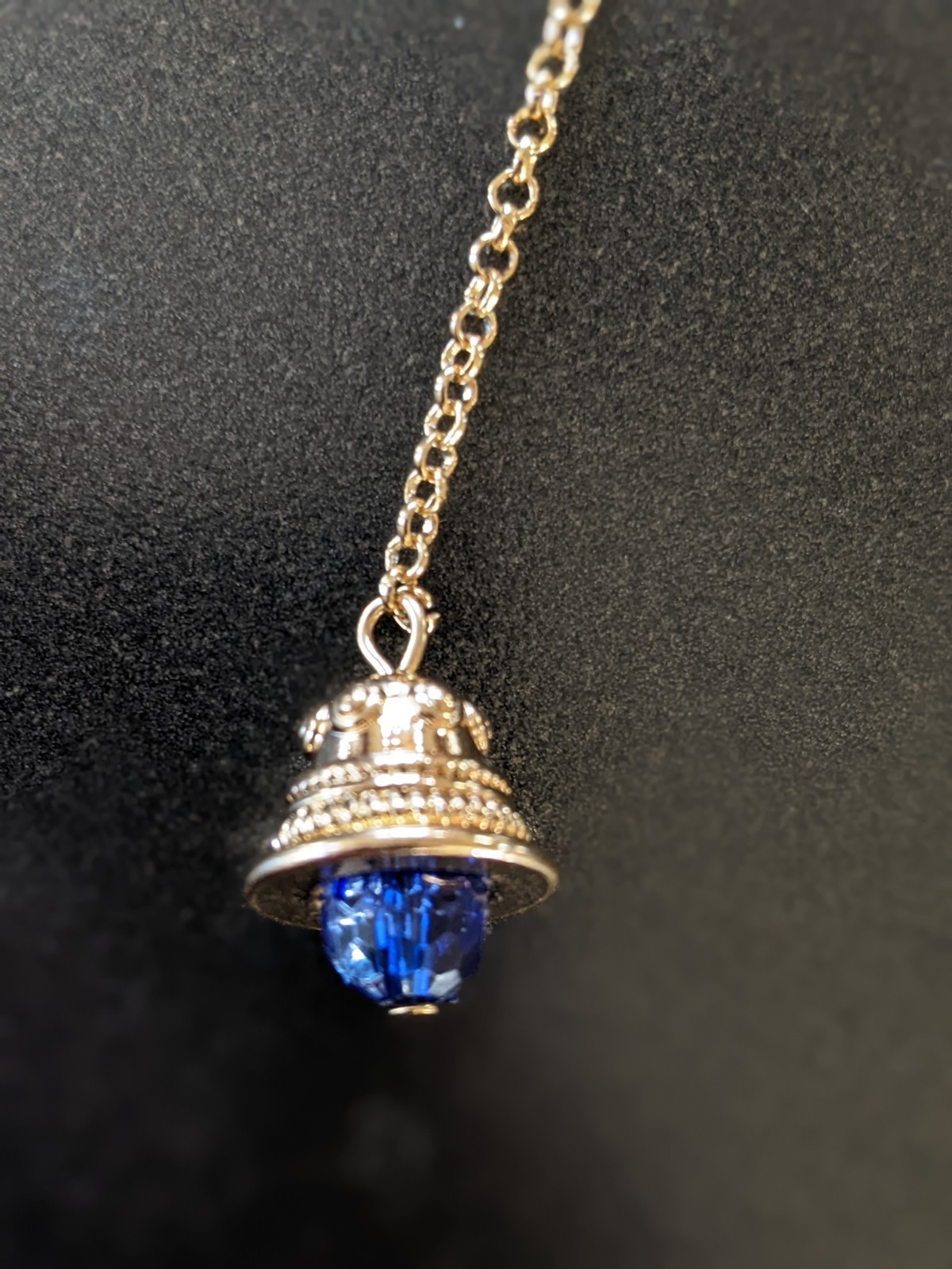 Effy Bell Handbag Charm Gold Tone Chain Cruise Collection Souvenir - DARK BLUE