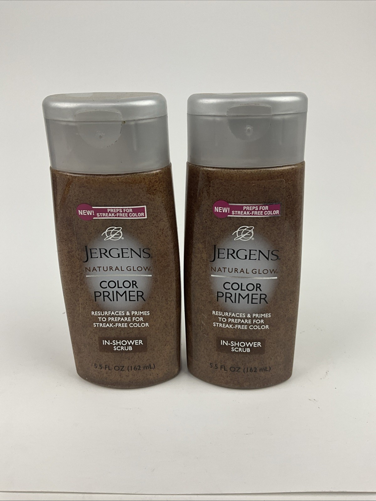2  Jergens Natural Glow Color Primer In-Shower Scrub 5.5 fl oz each