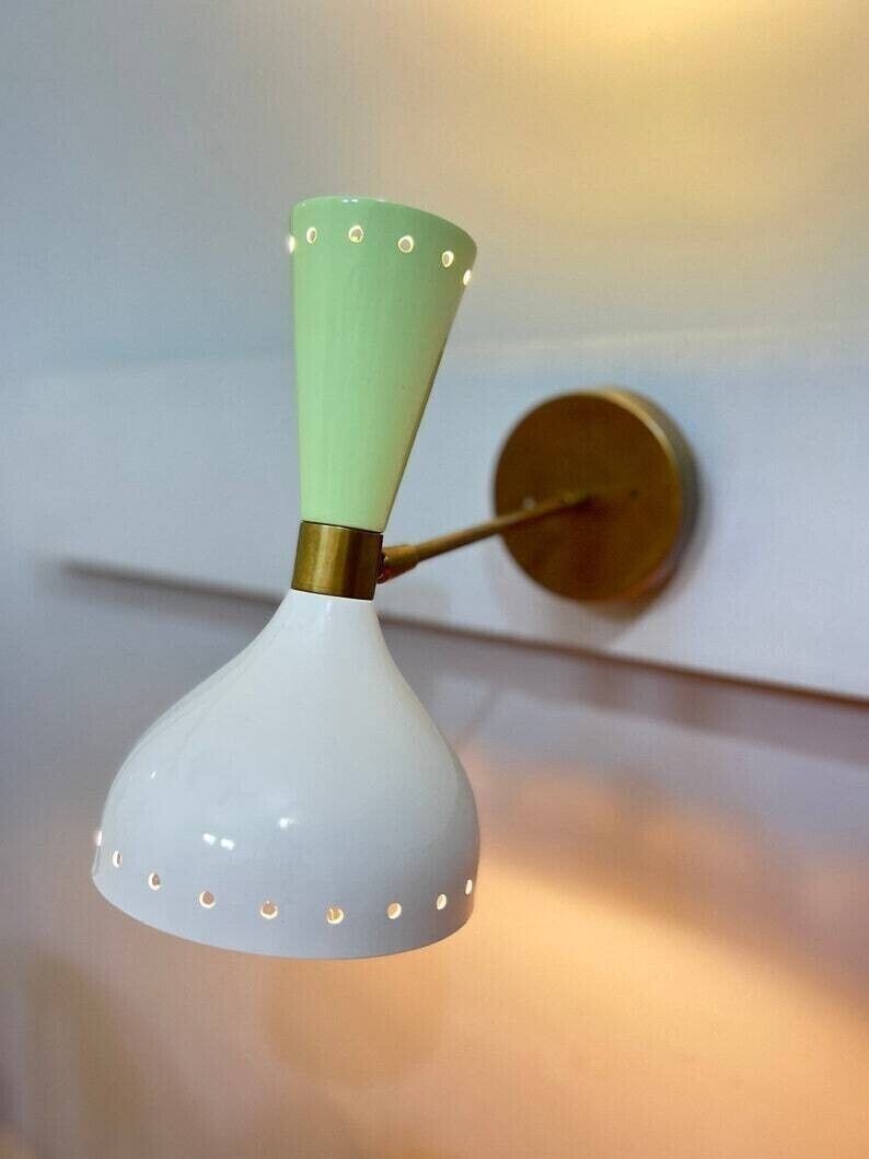 Diablo Wall Lights, Stilnovo Style - Wall Sconce - Wall Light - Brass Fixture