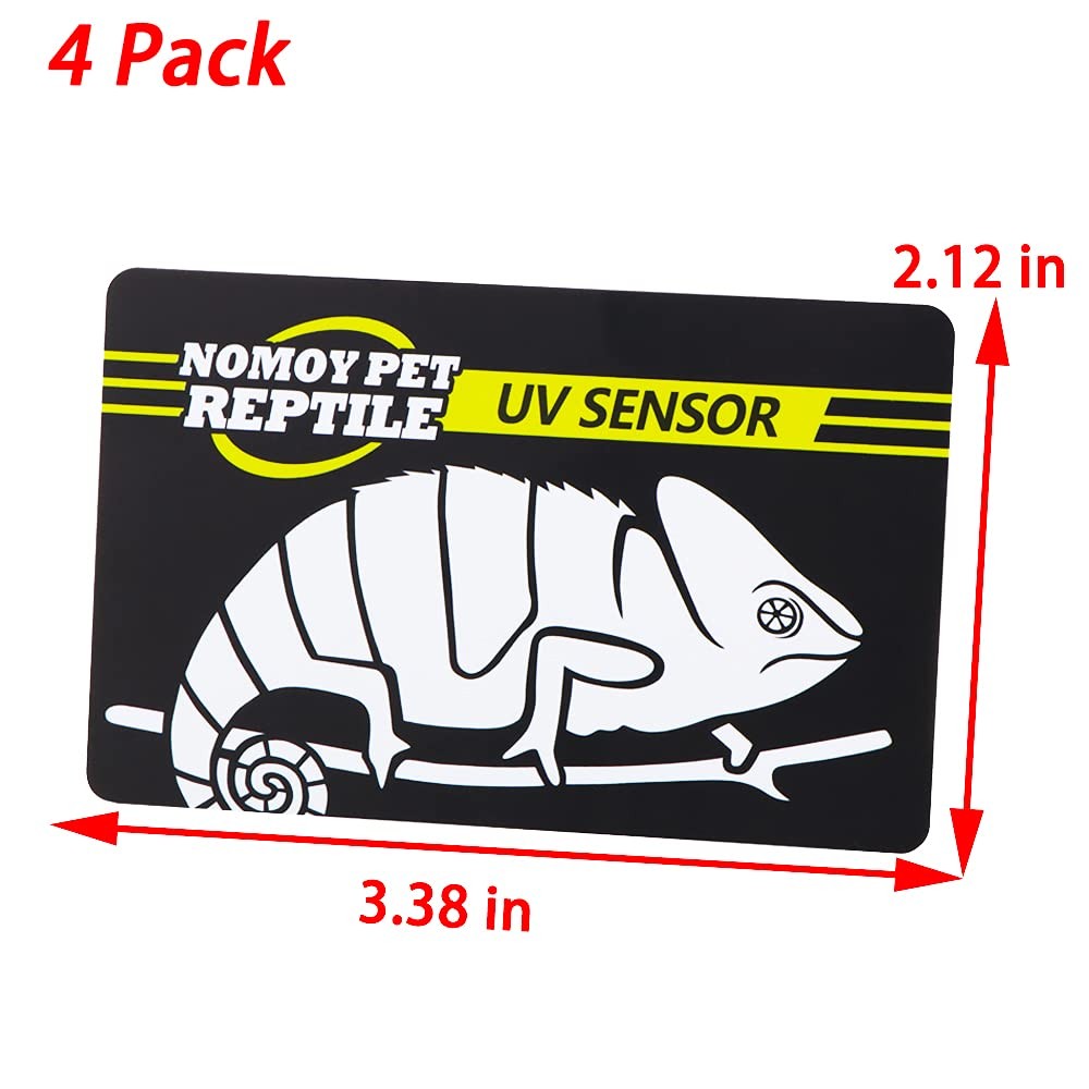 DQITJ 4 Pcs Quick Test UVB Sensor, Reptile UV Tester Heating Lamp...