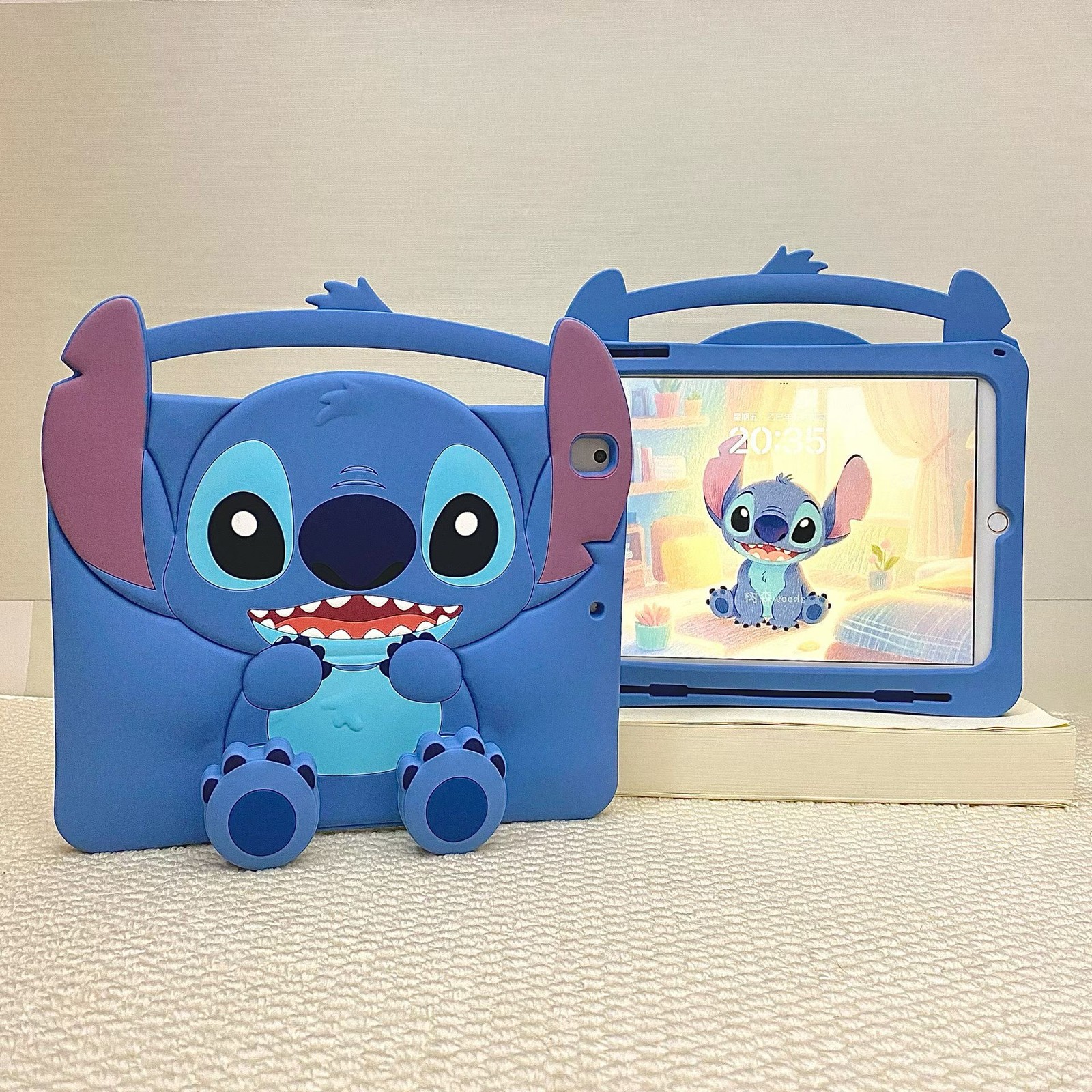 For iPad 11th A16 10th 10.9" 9 8 mini 7 6 Air Pro 11 Stitch Kid Stand Case Cover