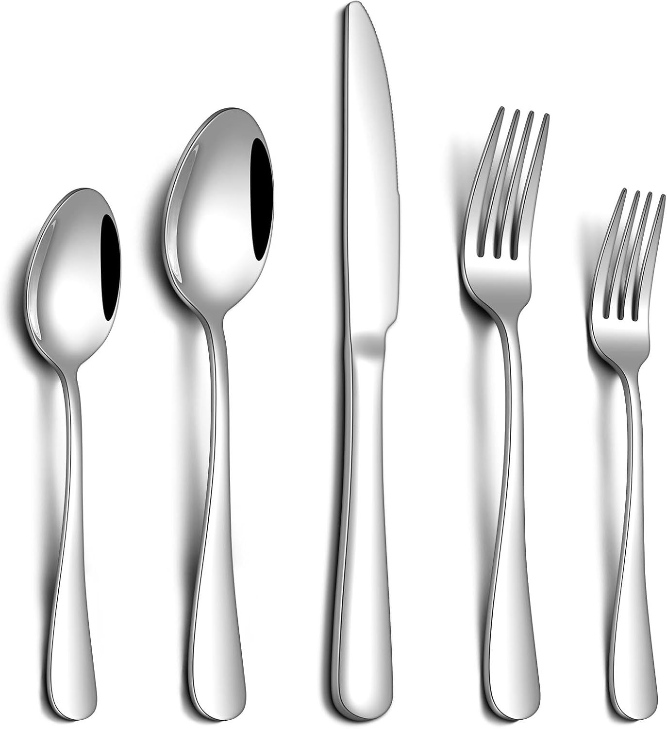 20 Piece Sierware Set, Stainl Steel Flatware Set for 4 Food