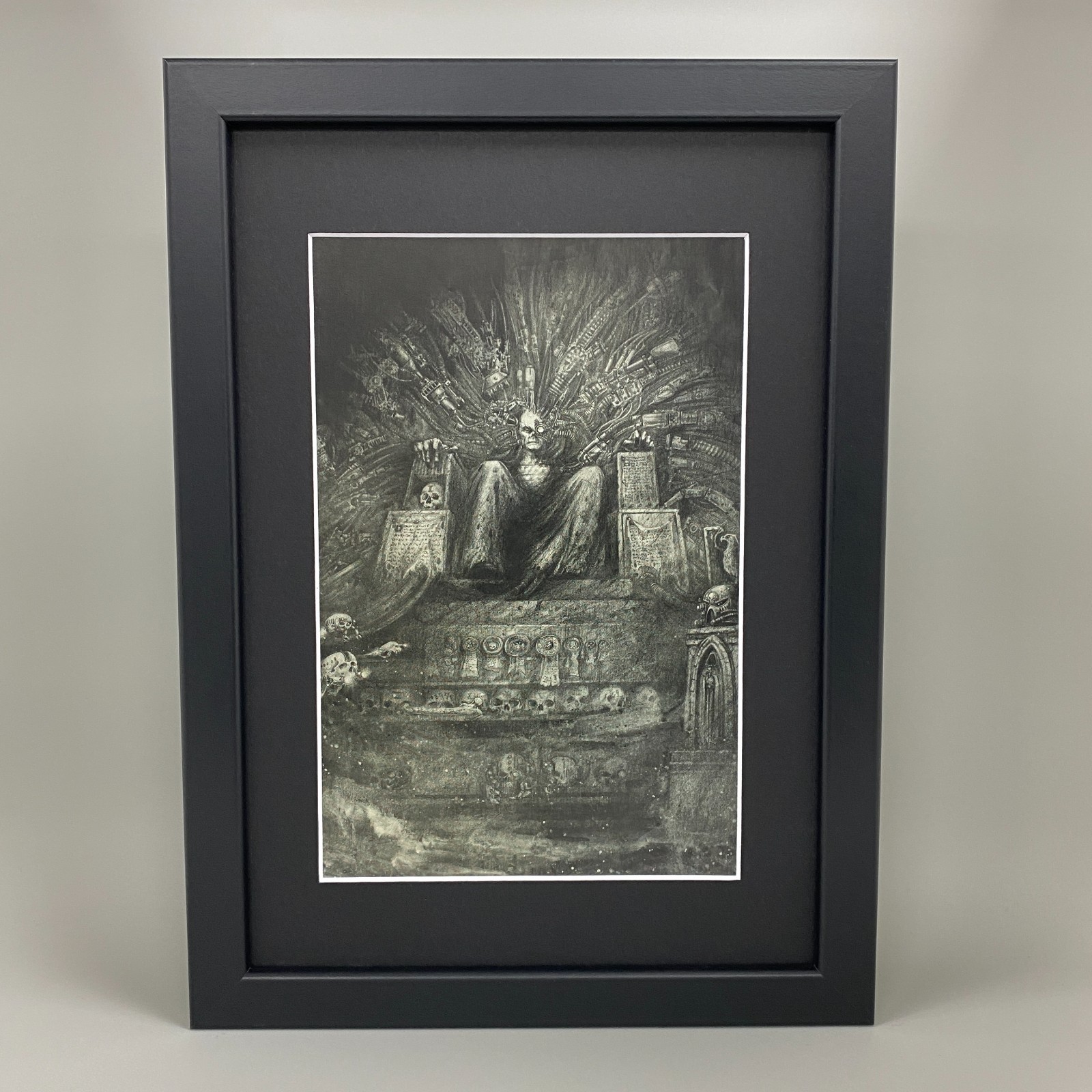 EMPEROR GOLDEN THRONE FRAMED ART JOHN BLANCHE WARHAMMER 40,000 40K