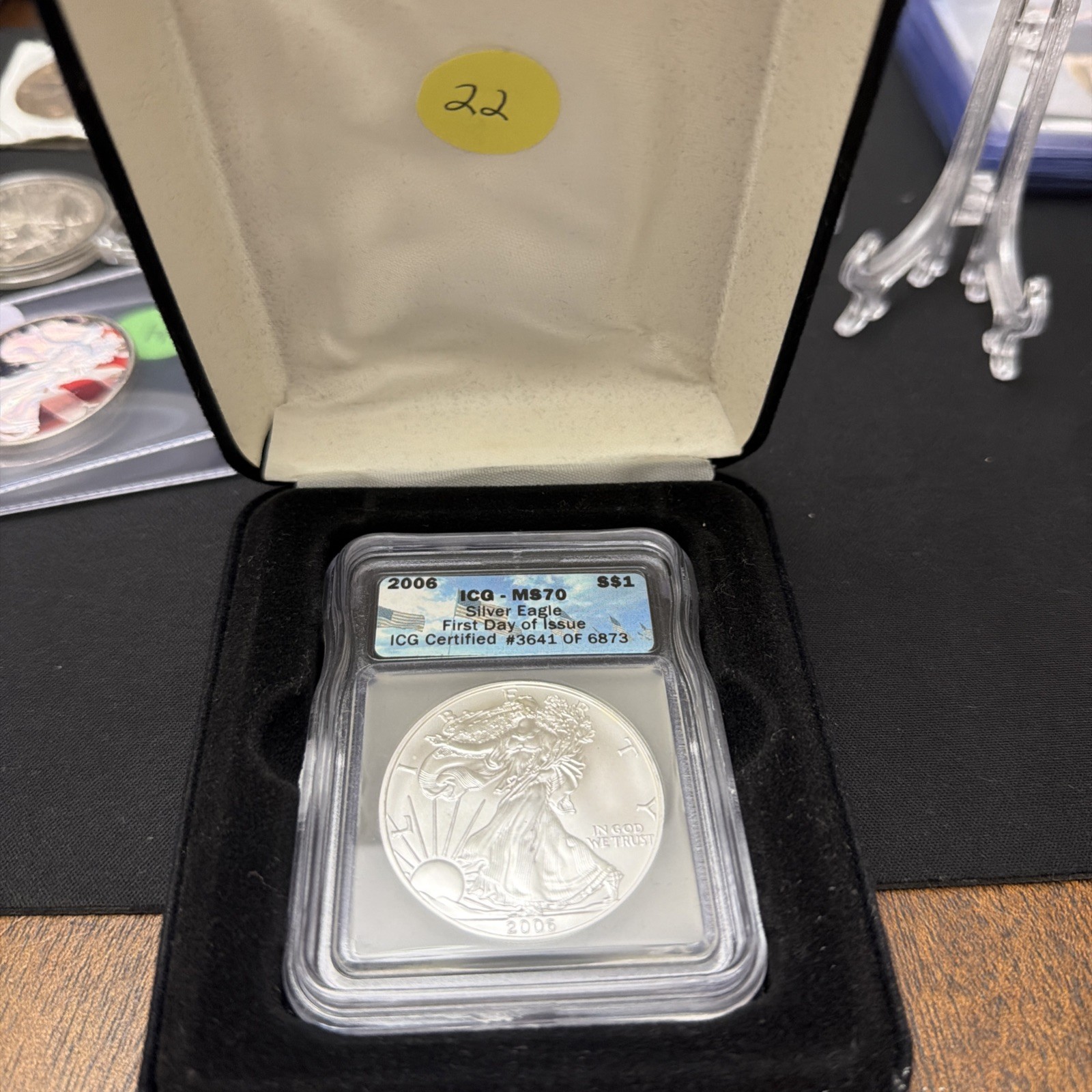 2006 Silver Eagle ICG MS-70 First Day of Issue #3641
