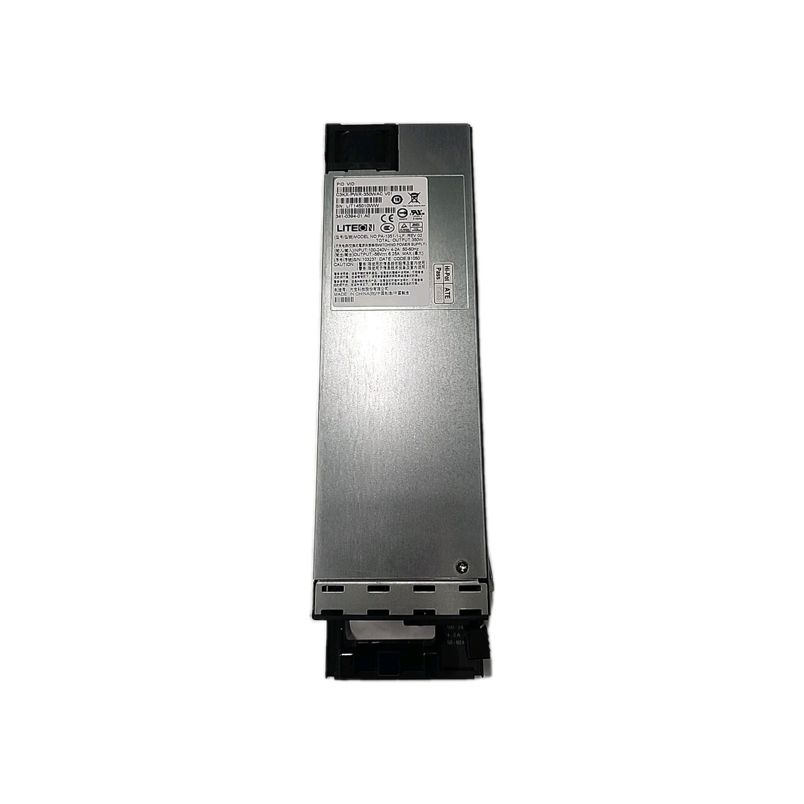 Cisco C3KX-PWR-350WAC 350W AC Power Supply for Catalyst WS-C3560X, WSC-3750X