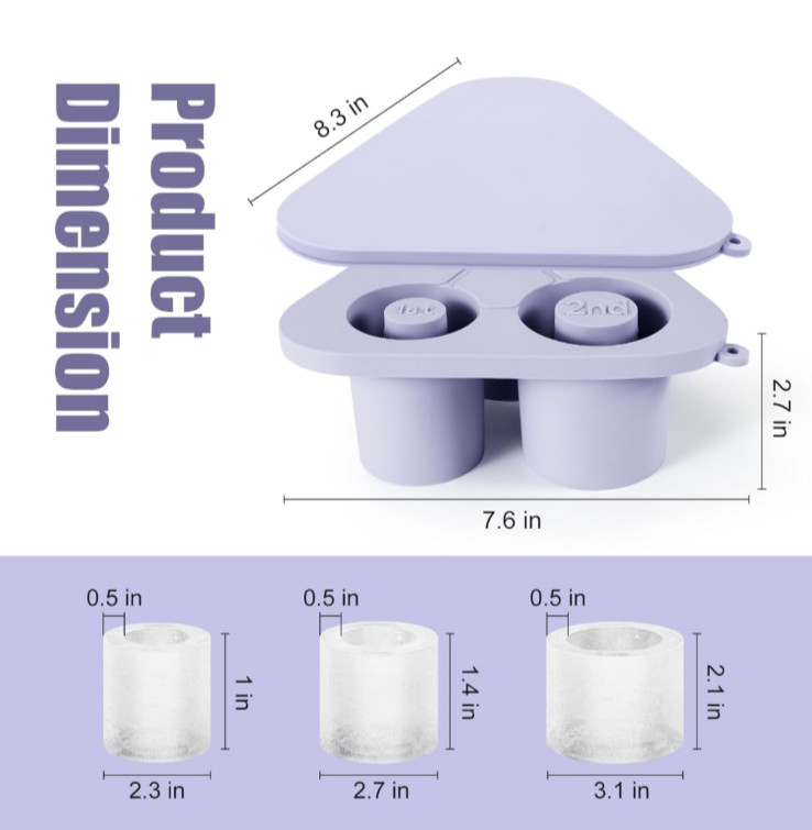 YIOYULEN Silicone Ice Cube Tray for Stanley Cups