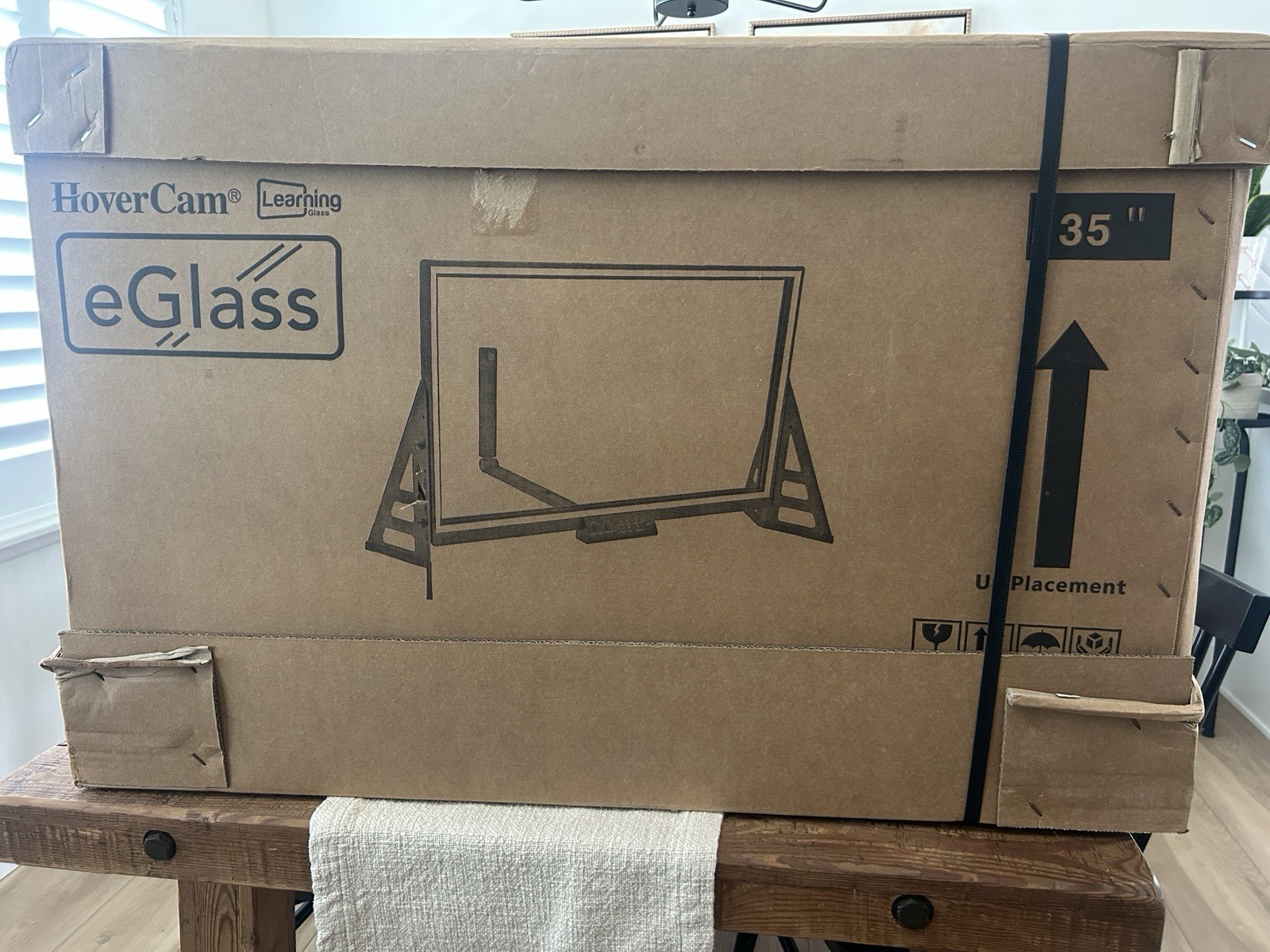 HoverCam eGlass 35" Transparent Lightboard with Built-In Camera homeschool zoom