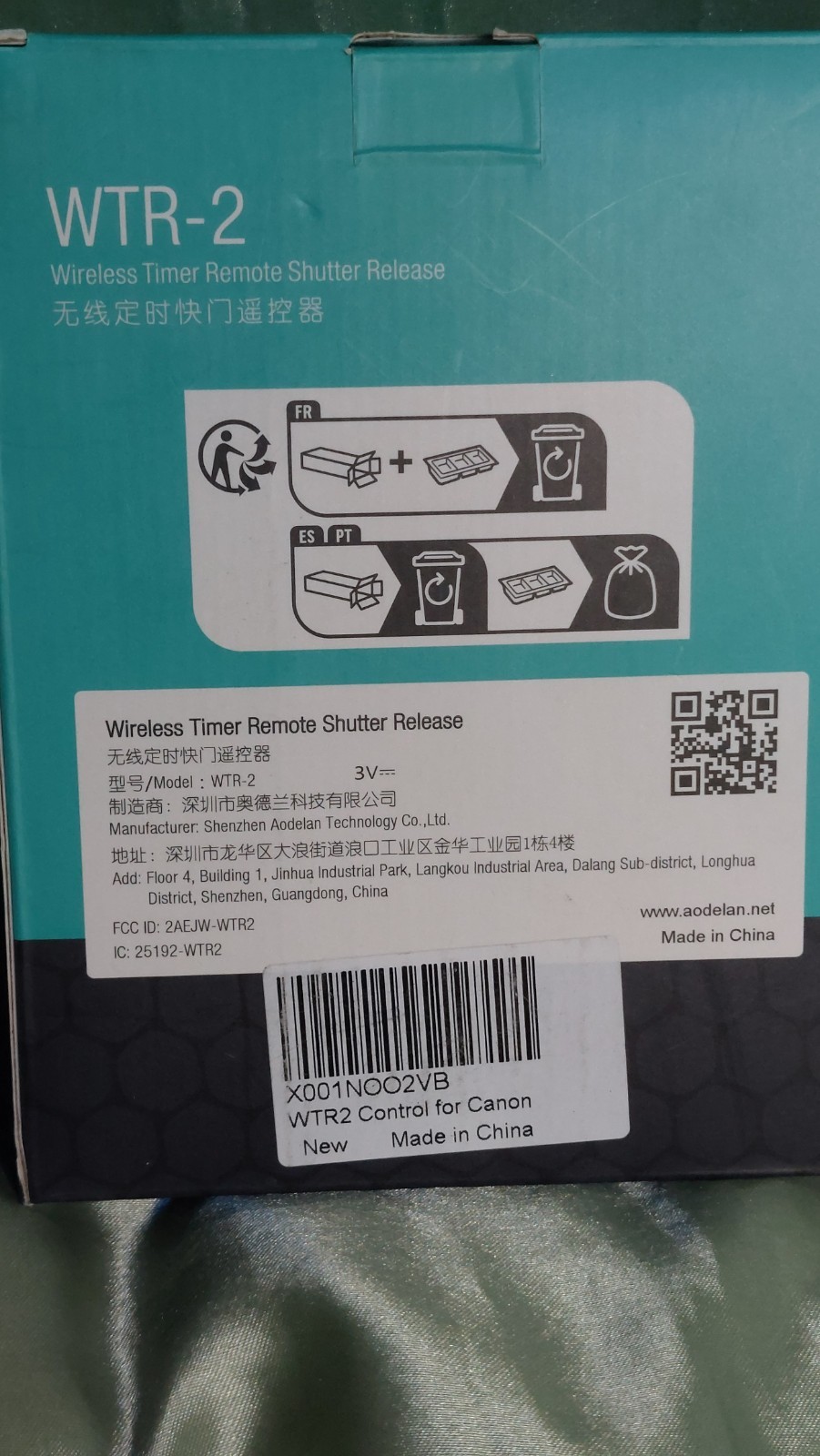 AODELAN WTR-2 Wireless Camera Shutter Release Timer Remote Control