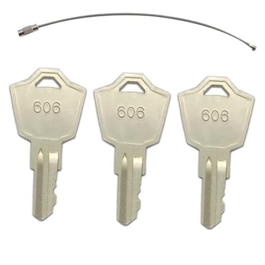 3PCS 606 Ignition Keys – Replacement Metal Scooter Keys for Rascal