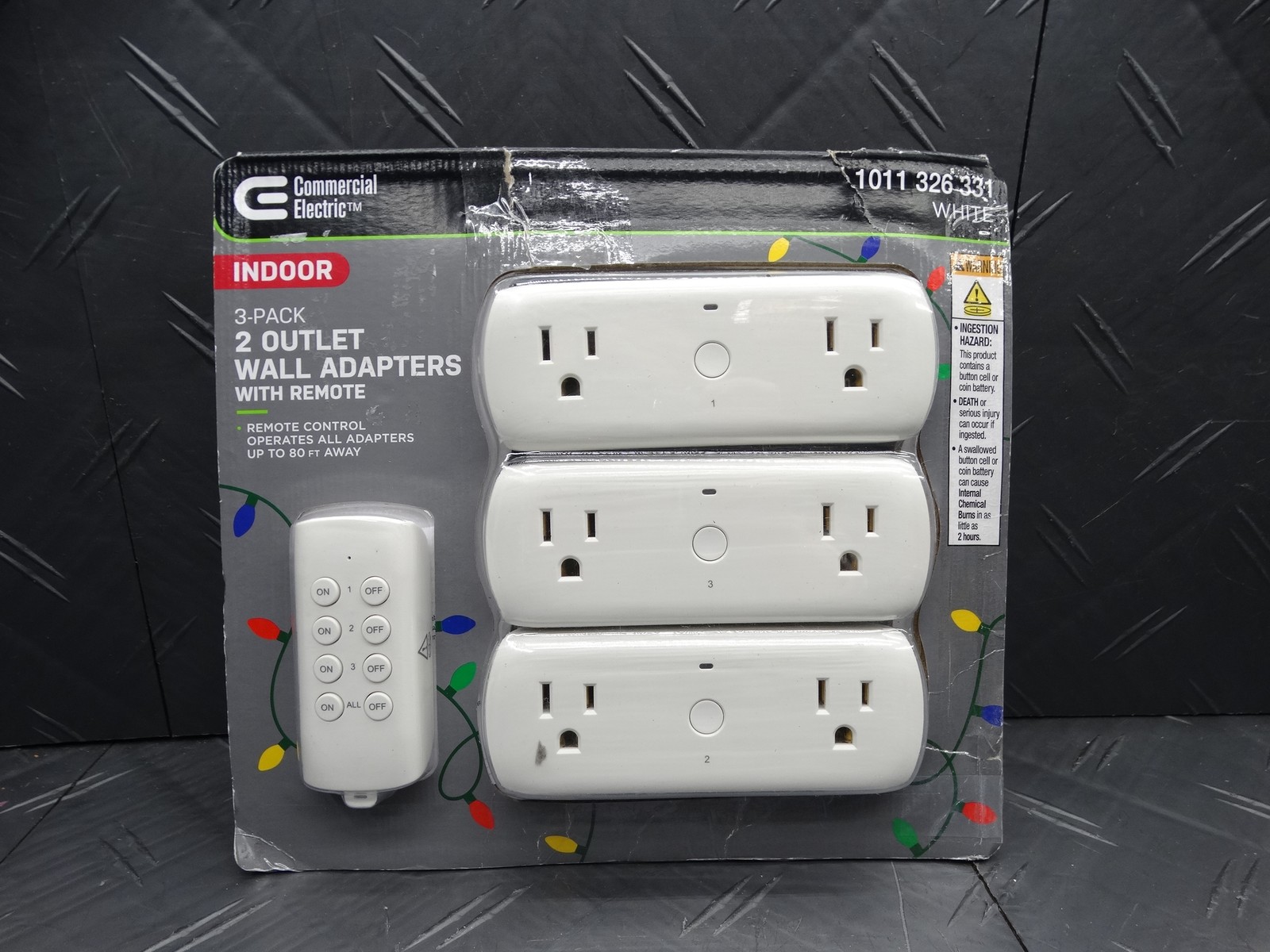 Commercial Electric Wireless Indoor Remote Control AC/DC Adapter White (3-Pack)