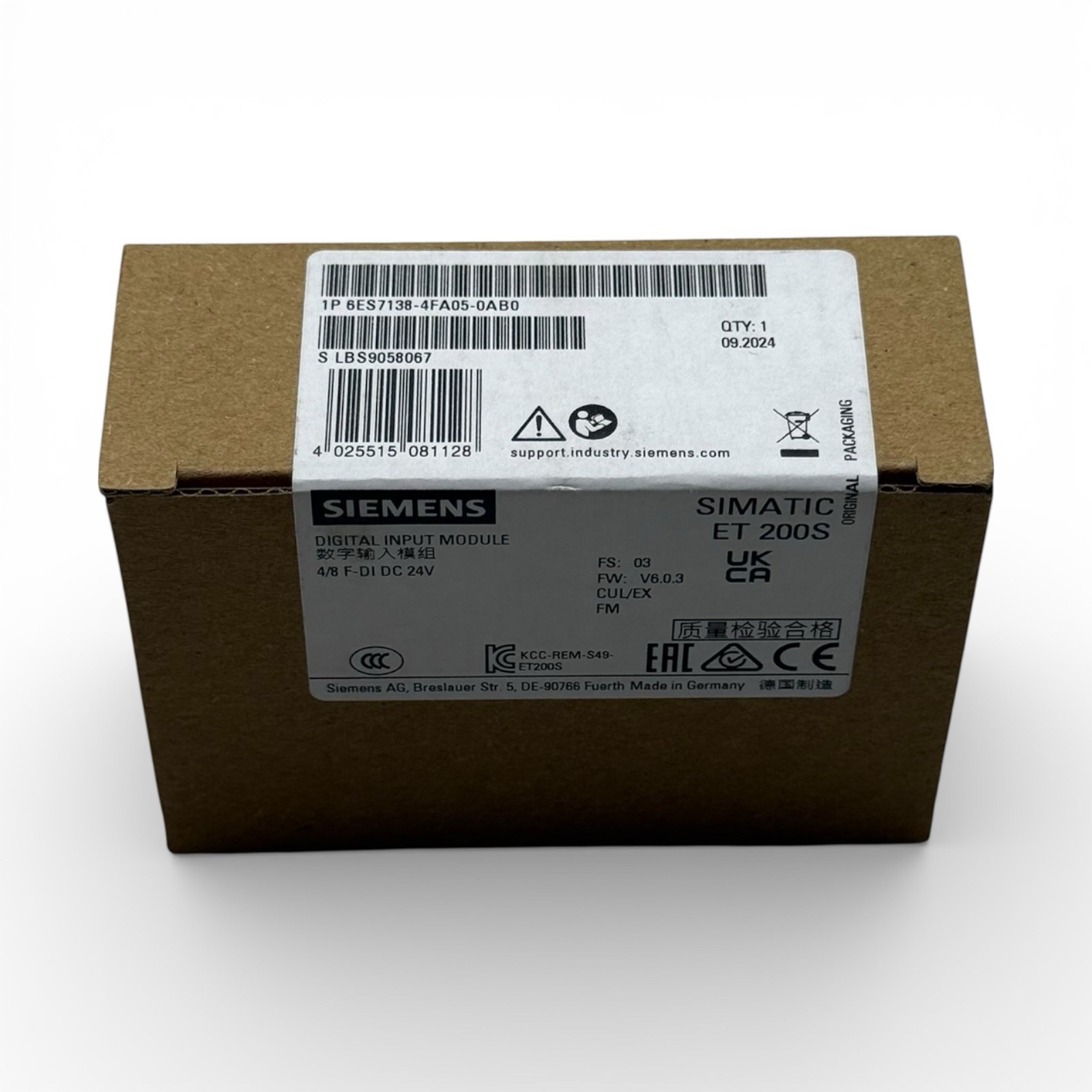 Siemens Simatic ET200S 6ES7138-4FA05-0AB0 | 6ES7 138-4FA05-0AB0