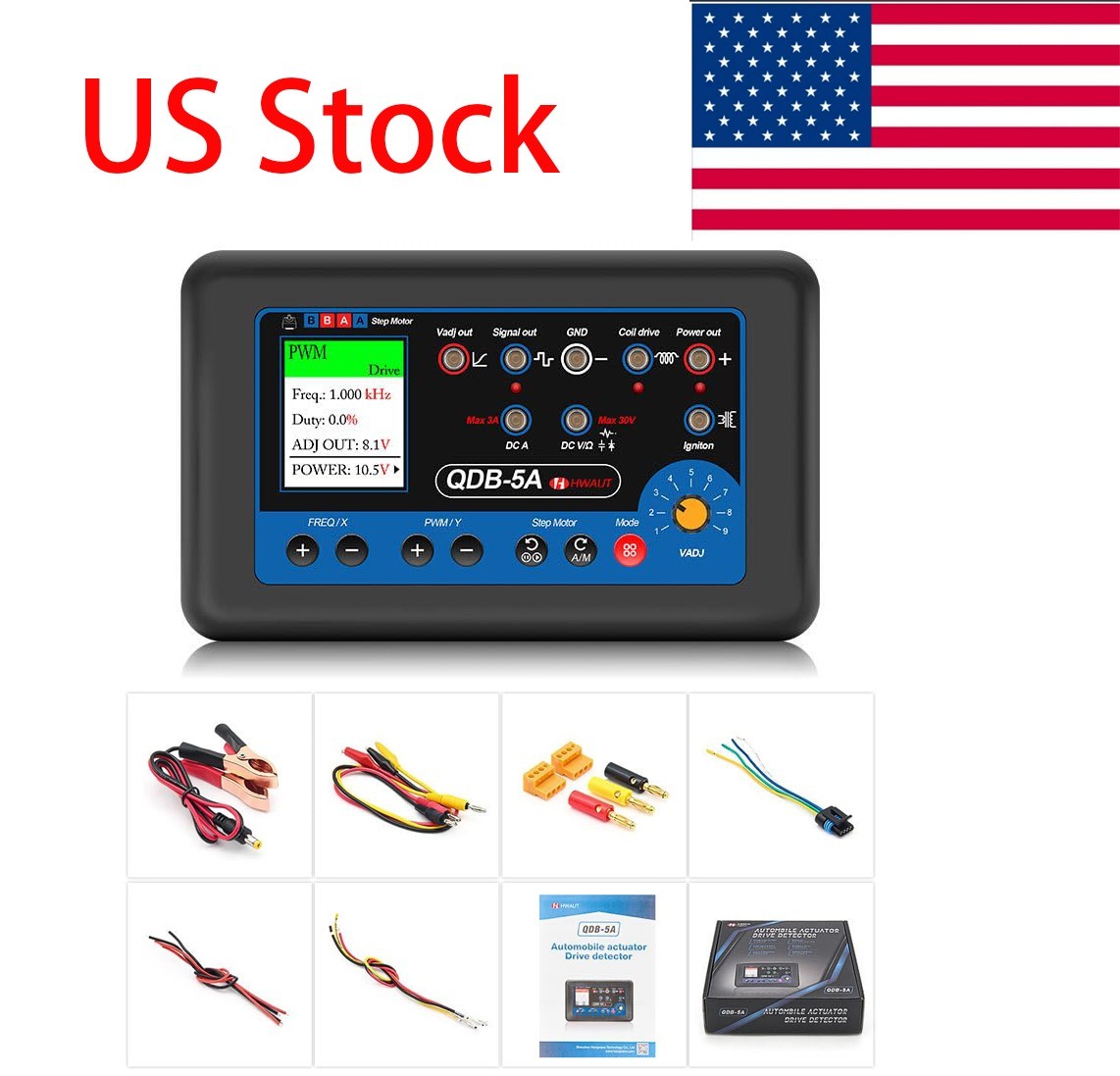 QDB-5A 100W Automobile Actuator Drive Detector Stepper Motor Ignition Coil Tool