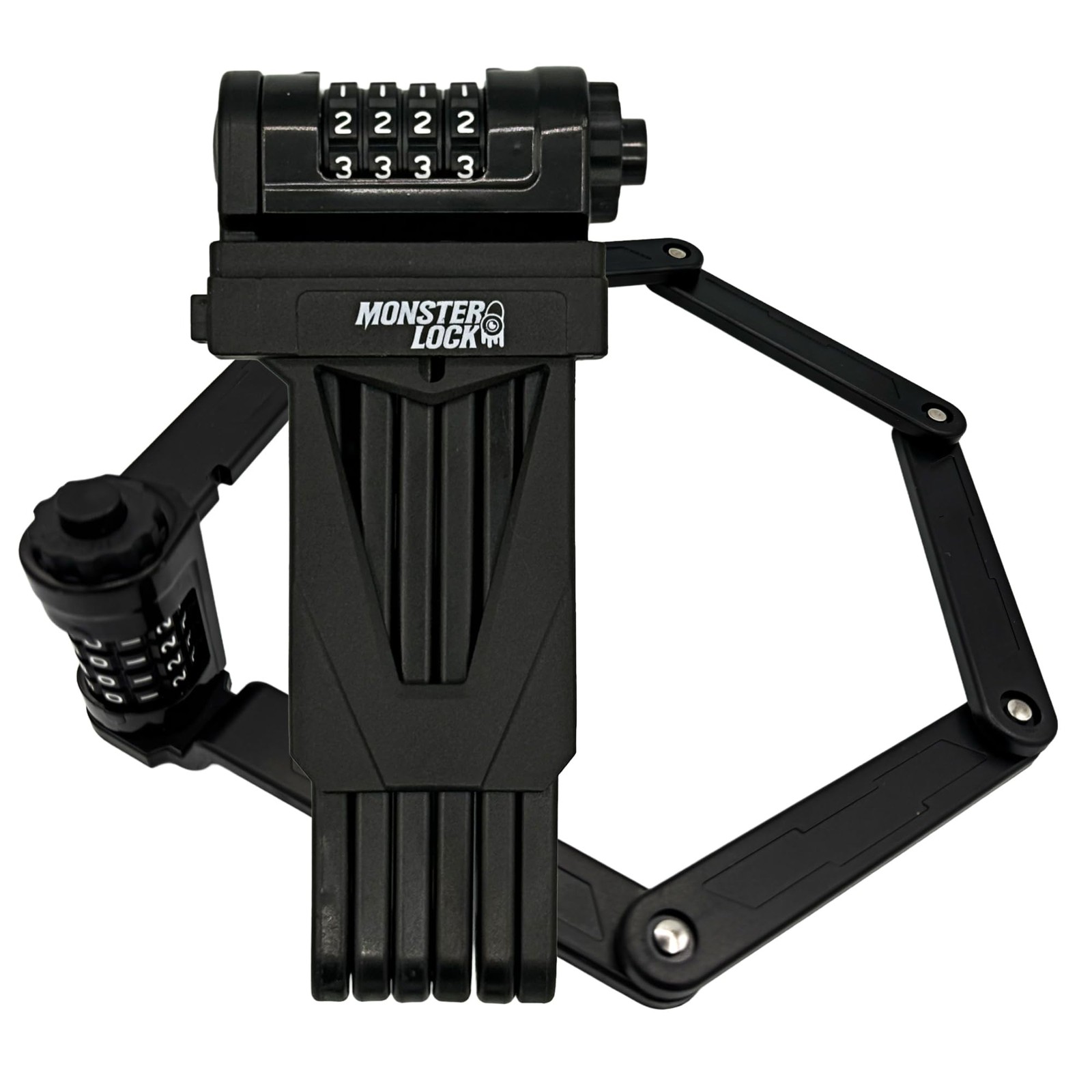 Monster Folding Bike Lock – Heavy-Duty Anti-Theft Hardened Steel, Rust-Proof,...