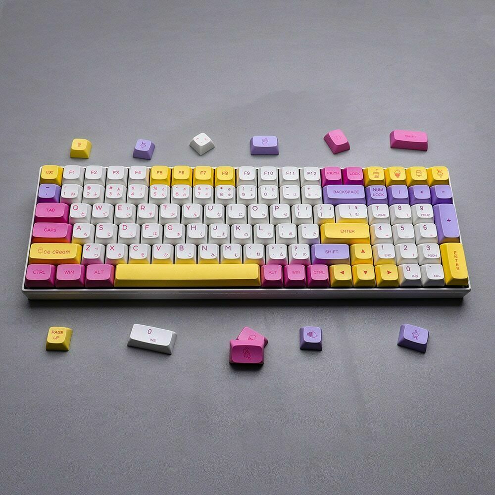 Ice Cream Keycaps XDA Profile 136 Keys PBT DYE-SUB For MX Keyboard