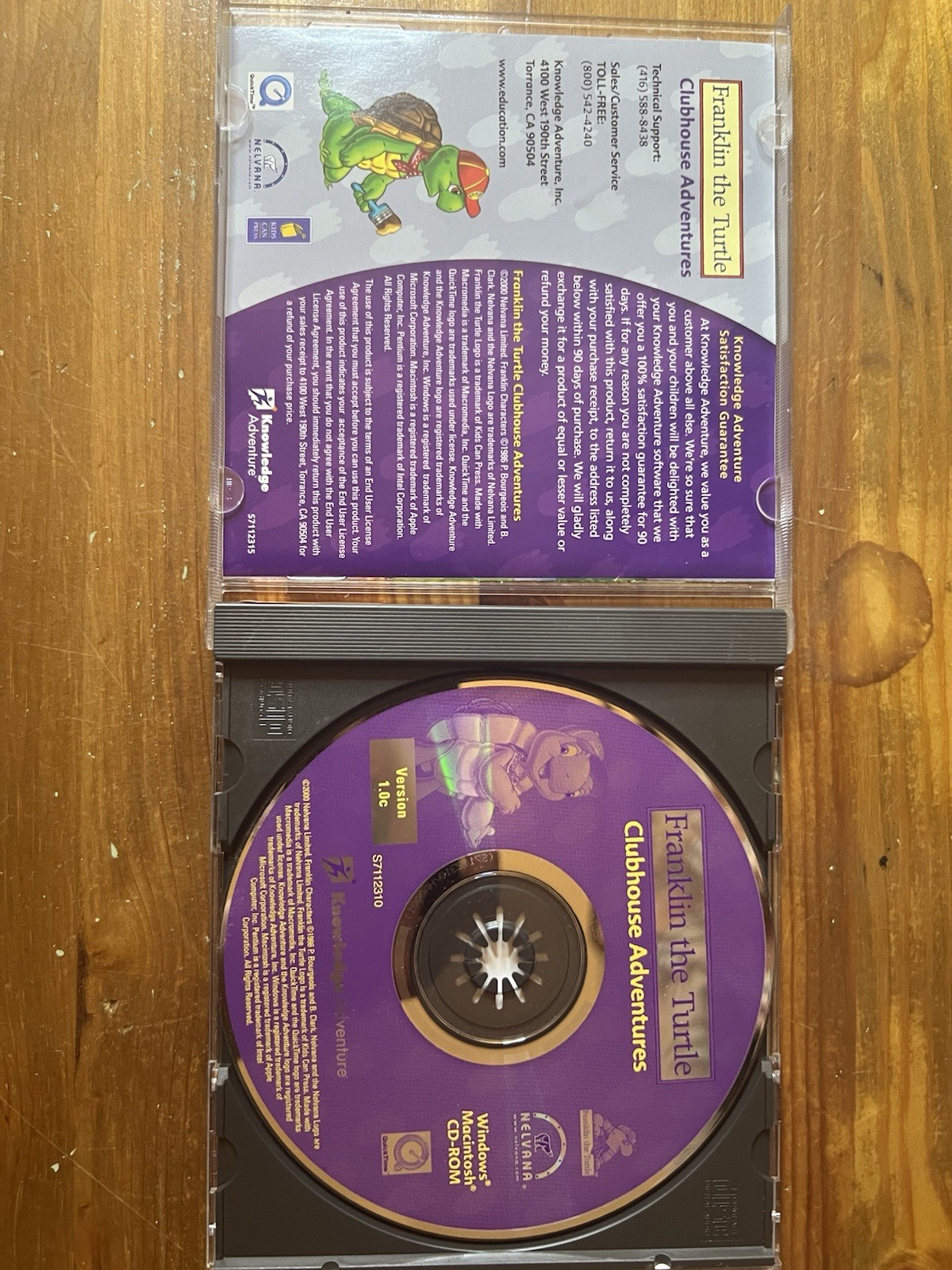 Knowledge Adventure Franklin Turtle Clubhouse Adventures CD-ROM for Windows/Mac