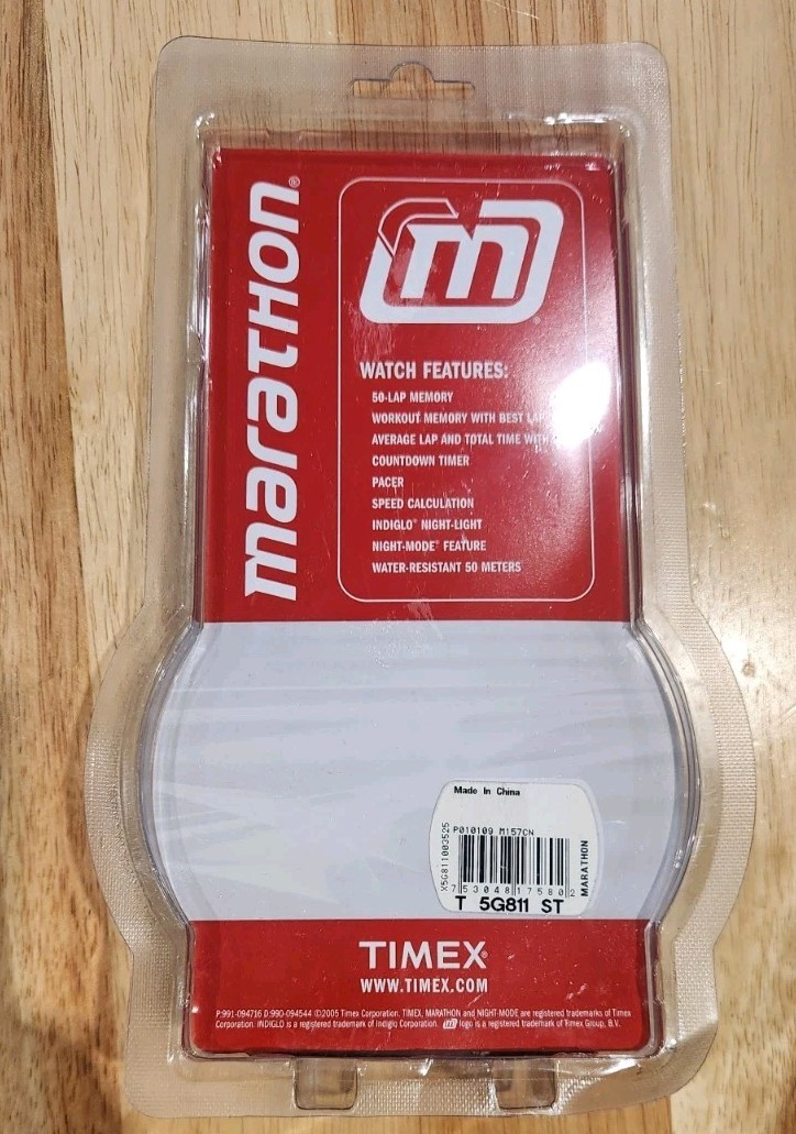 Timex Marathon 50-Lap Memory Stopwatch Running Exercise Speed Calculation WR 50m