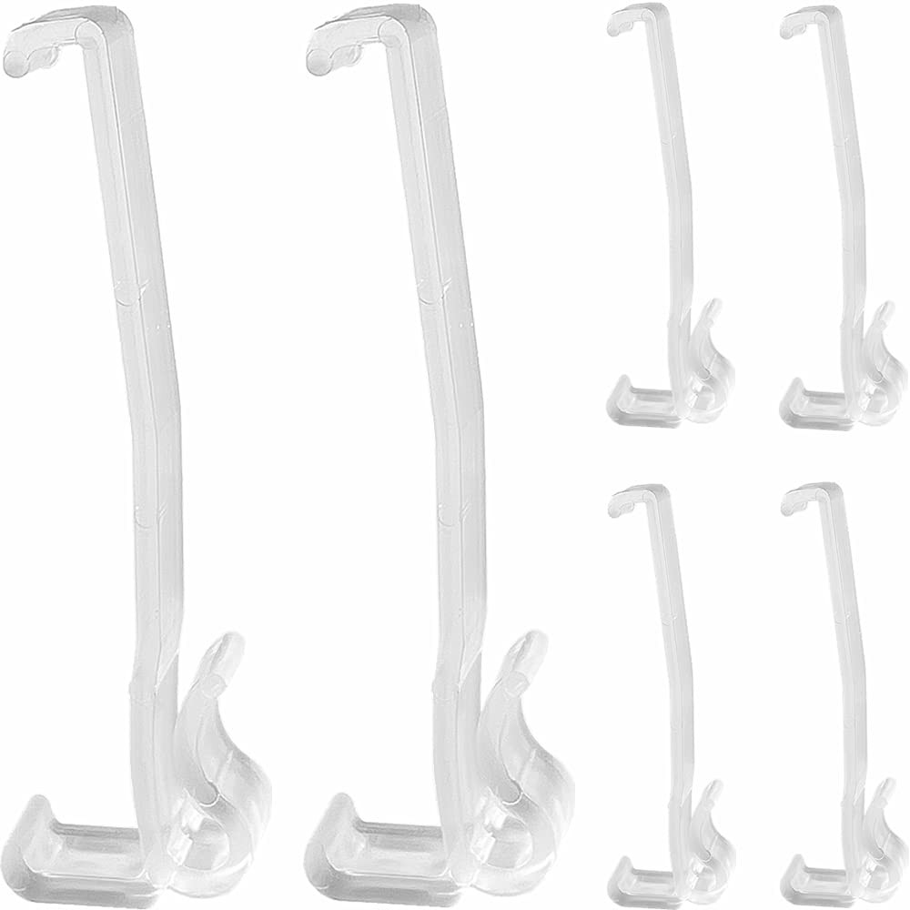 Valance Clips 6pcs 3-1/4'' Window Blinds Hidden Clip Clear 3.25inchx6,