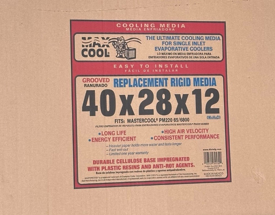 Rigid Media, 40 x 28 x 12 In. -  Dial Manufacturing 3453 Evaporative Cooler Pad